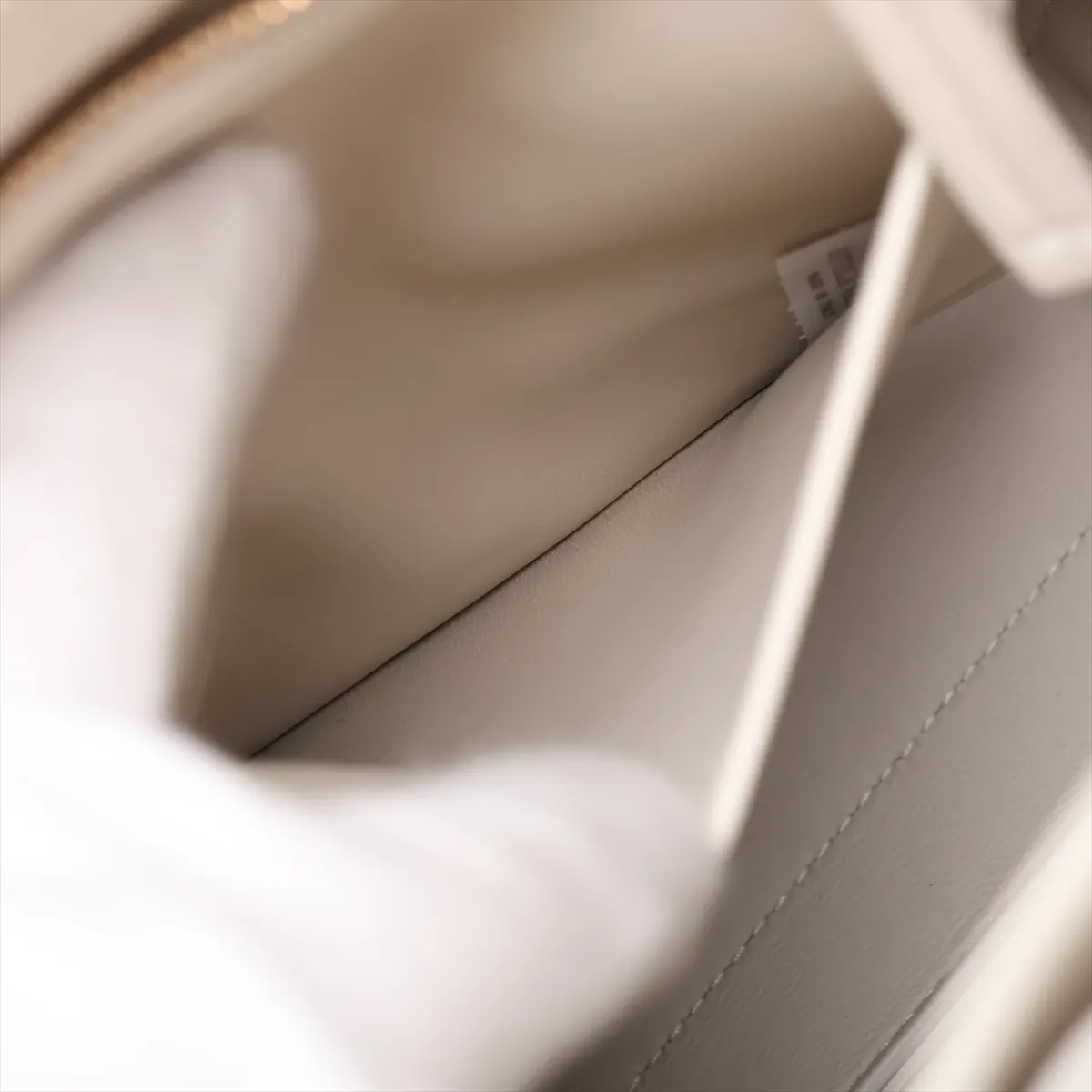 Marie Leather Shoulder Bag, White — view 9