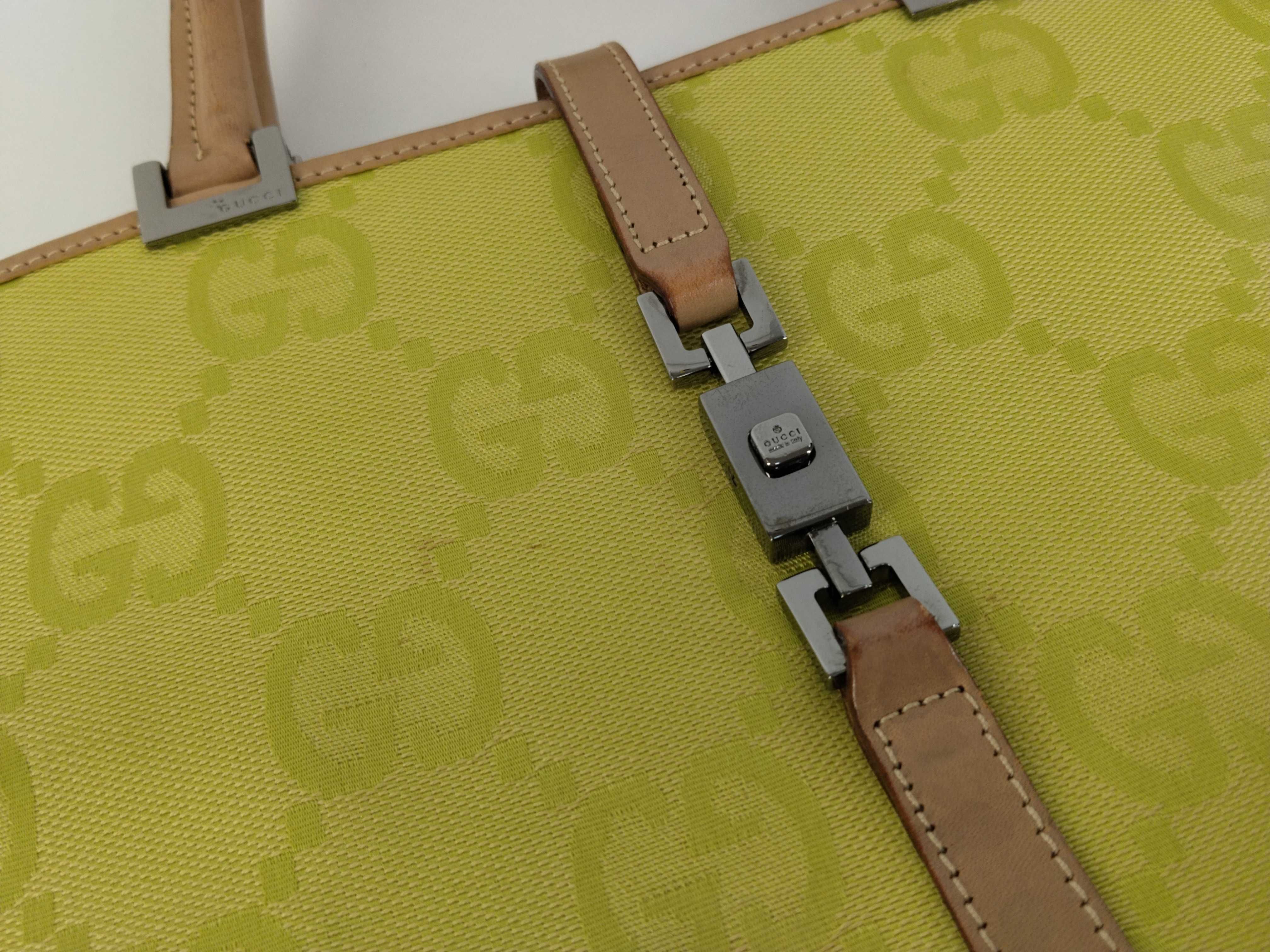 Jackie Gucci Jackie Handbag GG Pattern Light Green Handbag — view 8