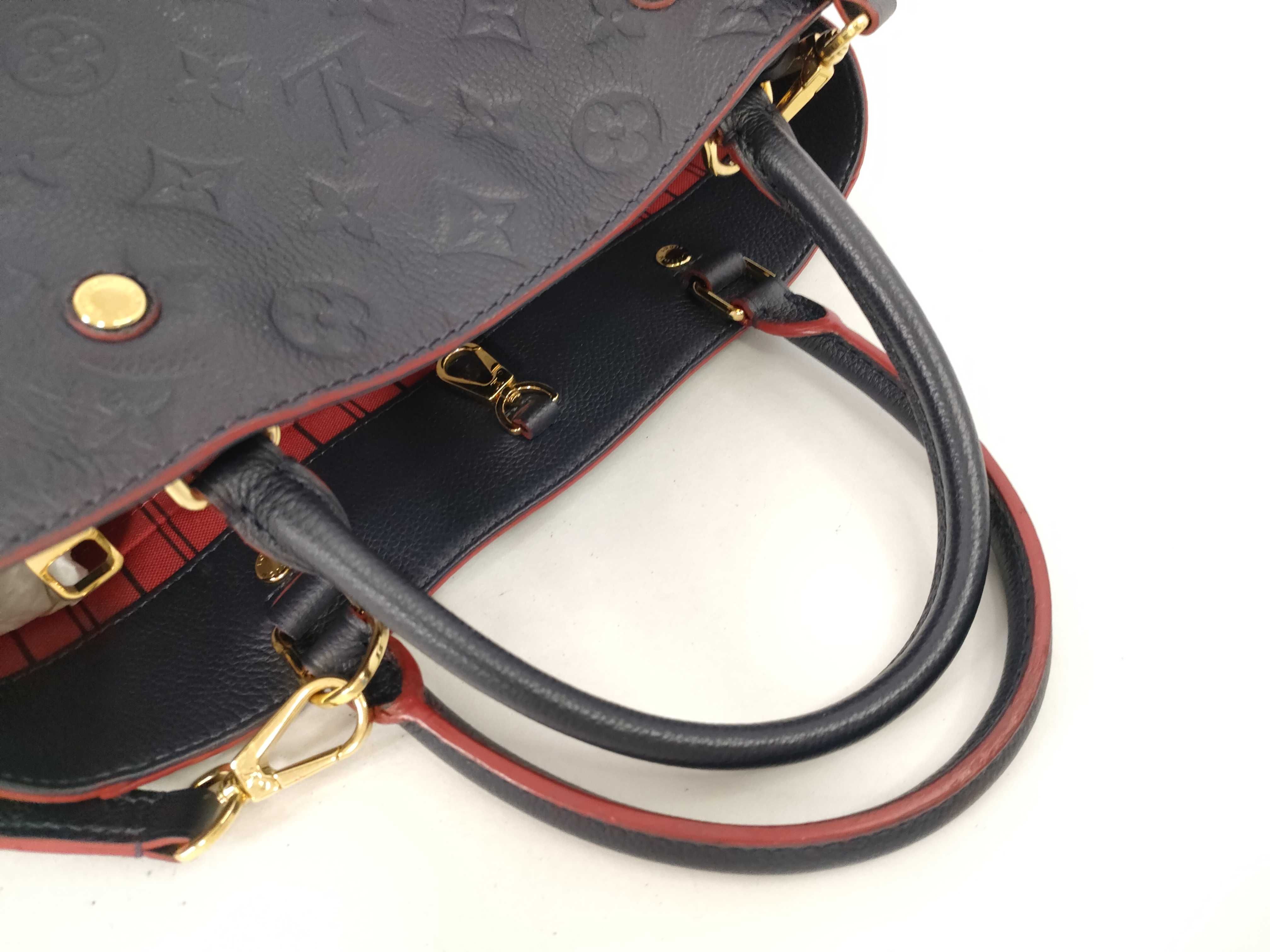 Monogram Empreinte Leather Marine Rouge Montaigne MM Handbag — view 3
