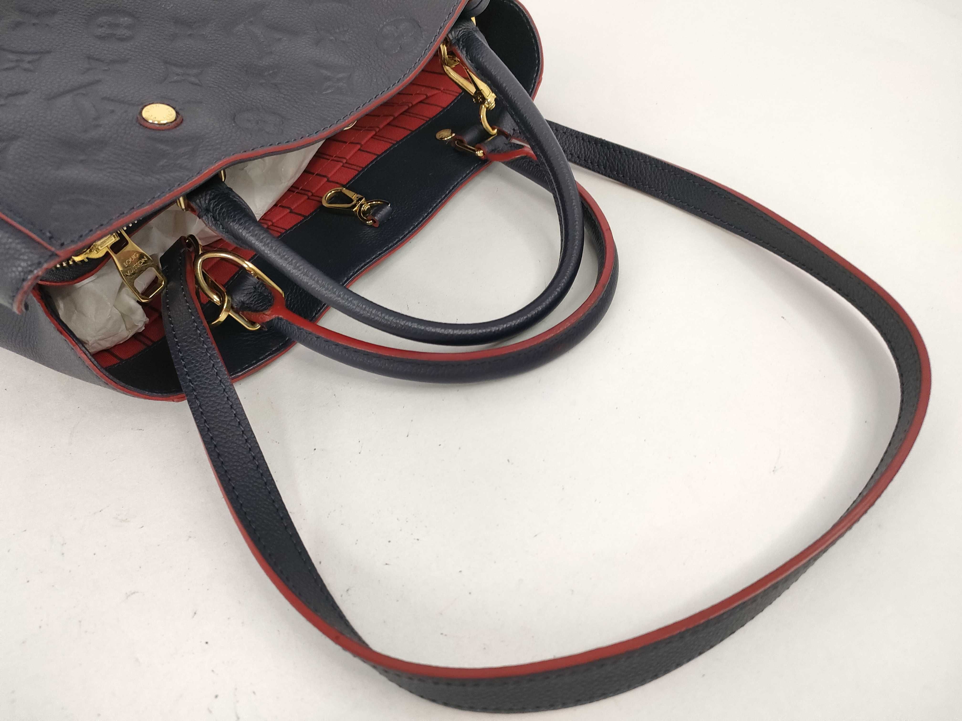 Monogram Empreinte Leather Marine Rouge Montaigne MM Handbag — view 6