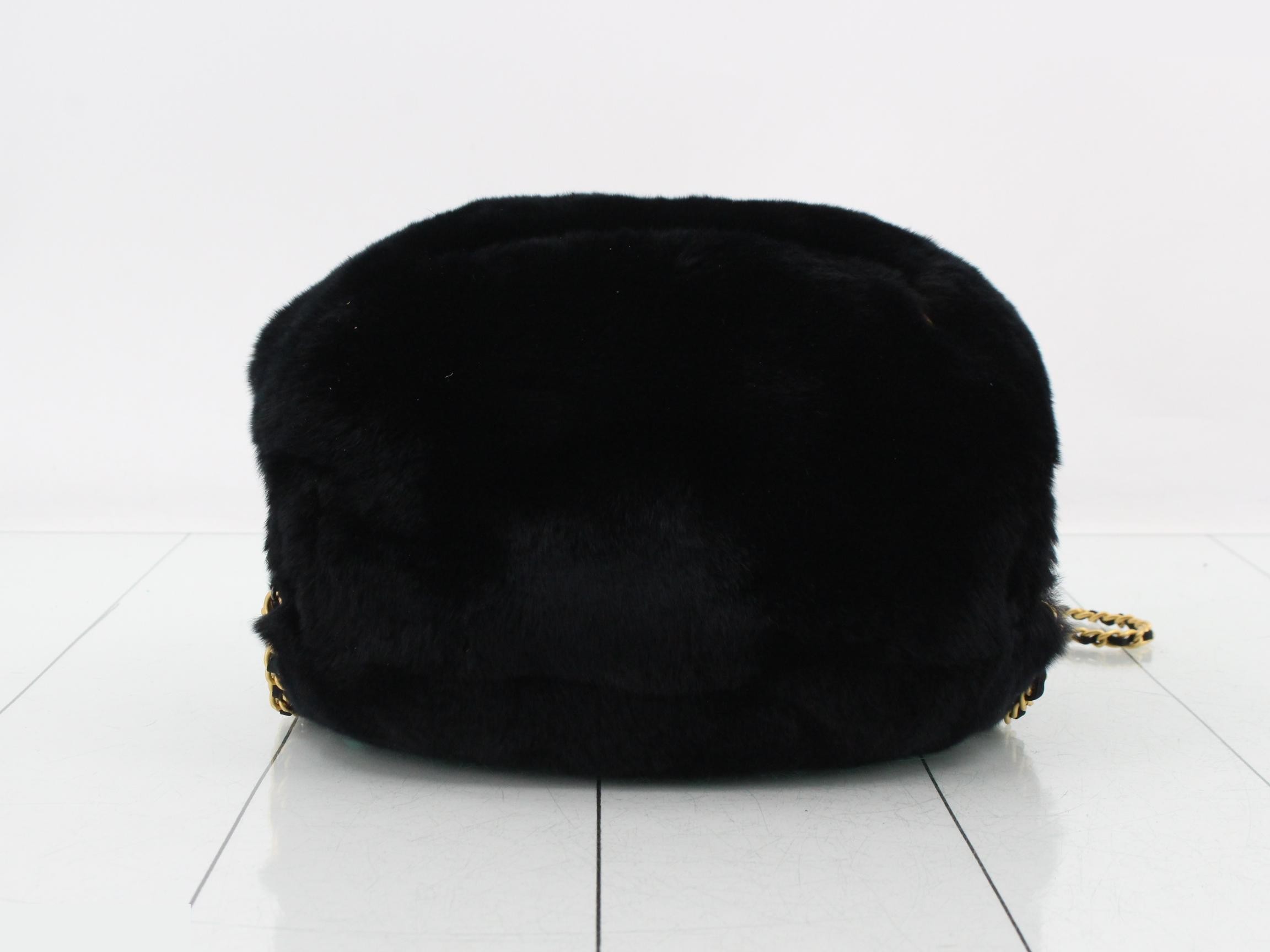 Coco Mark Fur Chain Shoulder Bag — view 2