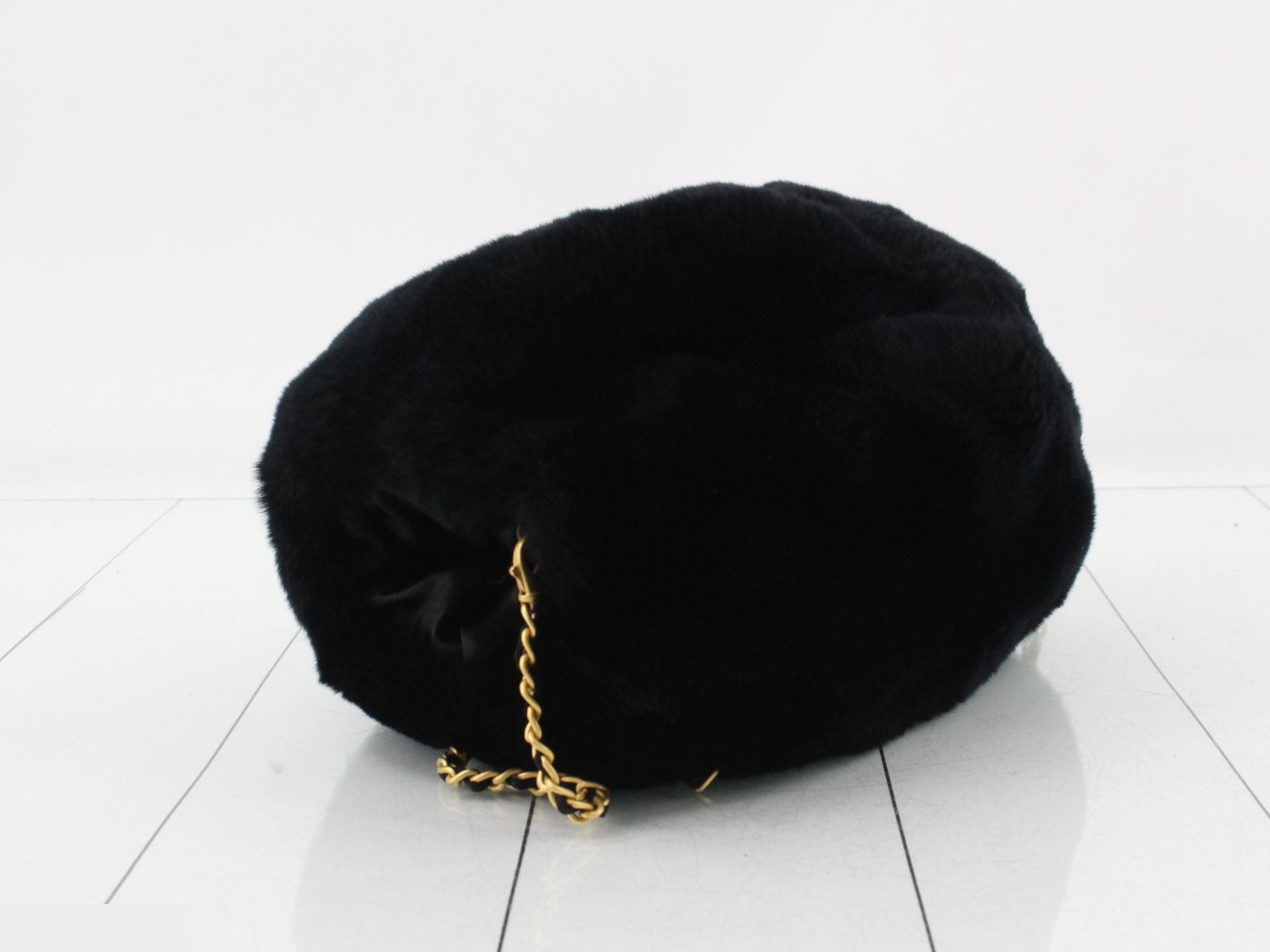 Coco Mark Fur Chain Shoulder Bag — view 5