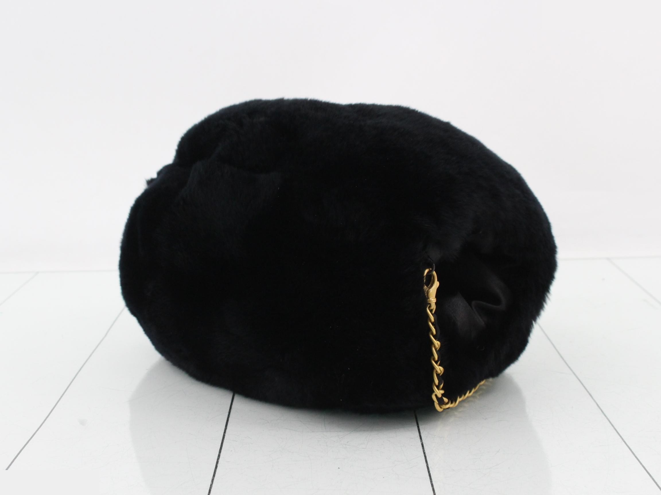 Coco Mark Fur Chain Shoulder Bag — view 6