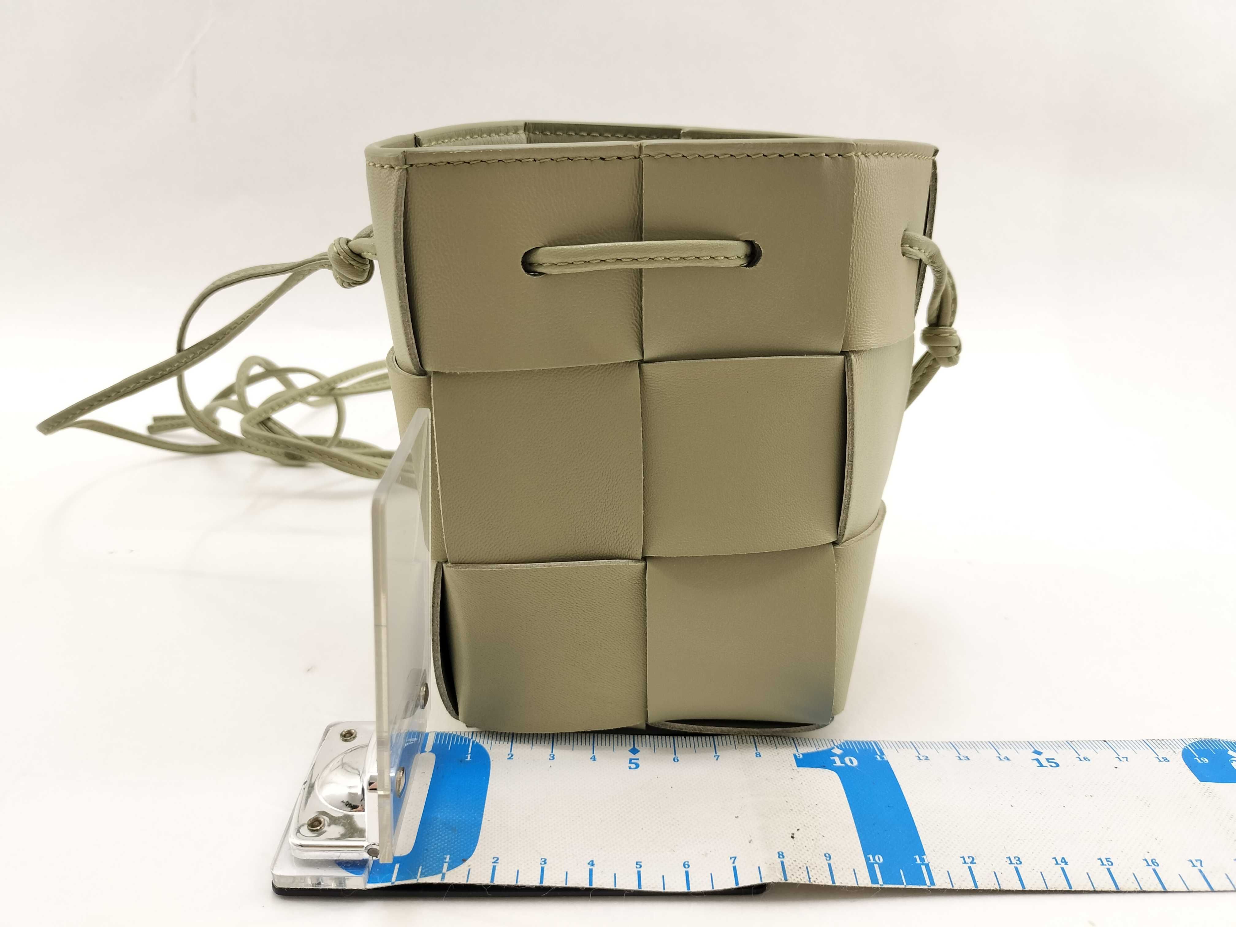 Maxi Intrecciato Cassette Mini Travertine Bag 37 Shoulder Bag — view 2