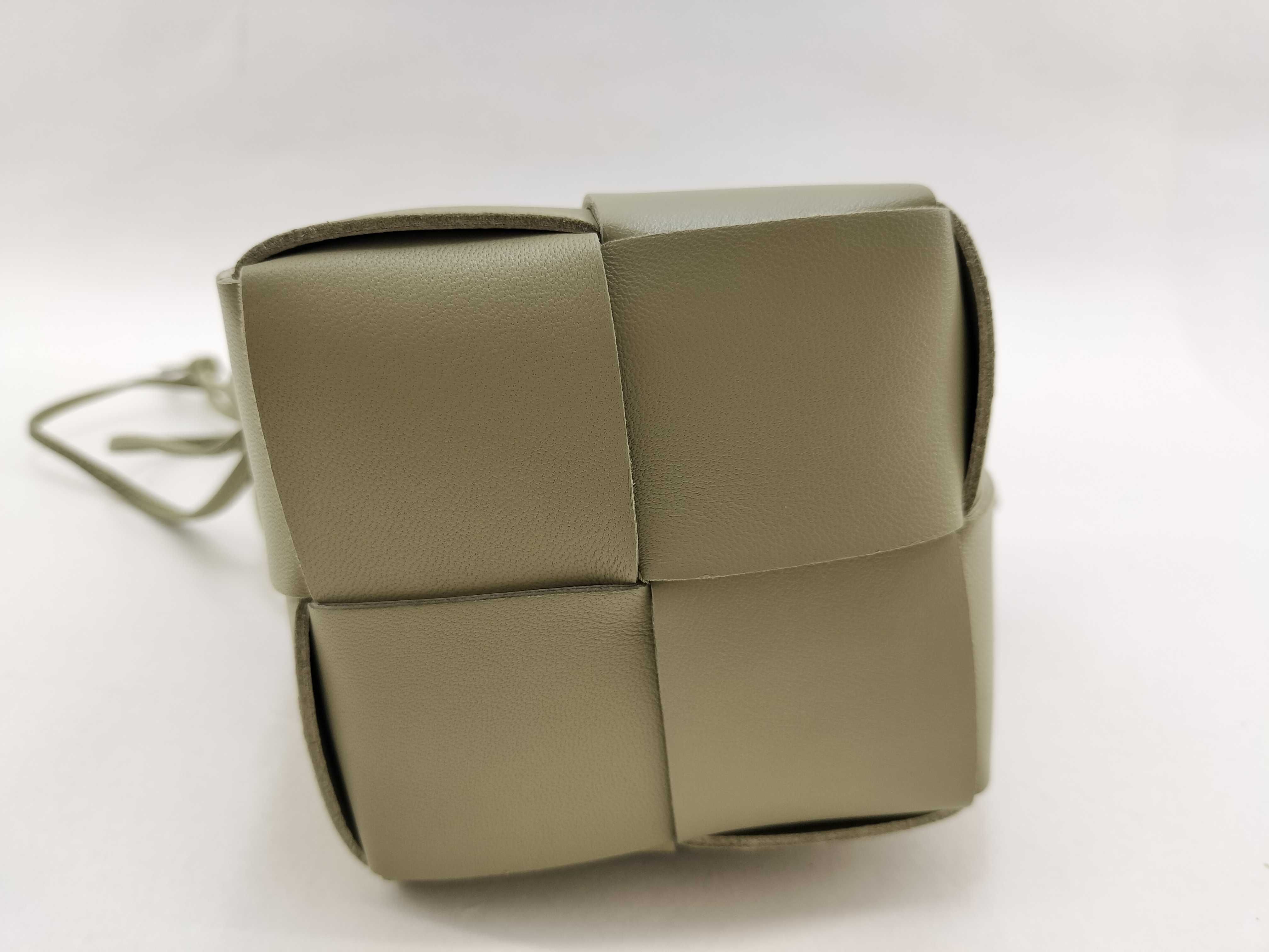 Maxi Intrecciato Cassette Mini Travertine Bag 37 Shoulder Bag — view 3