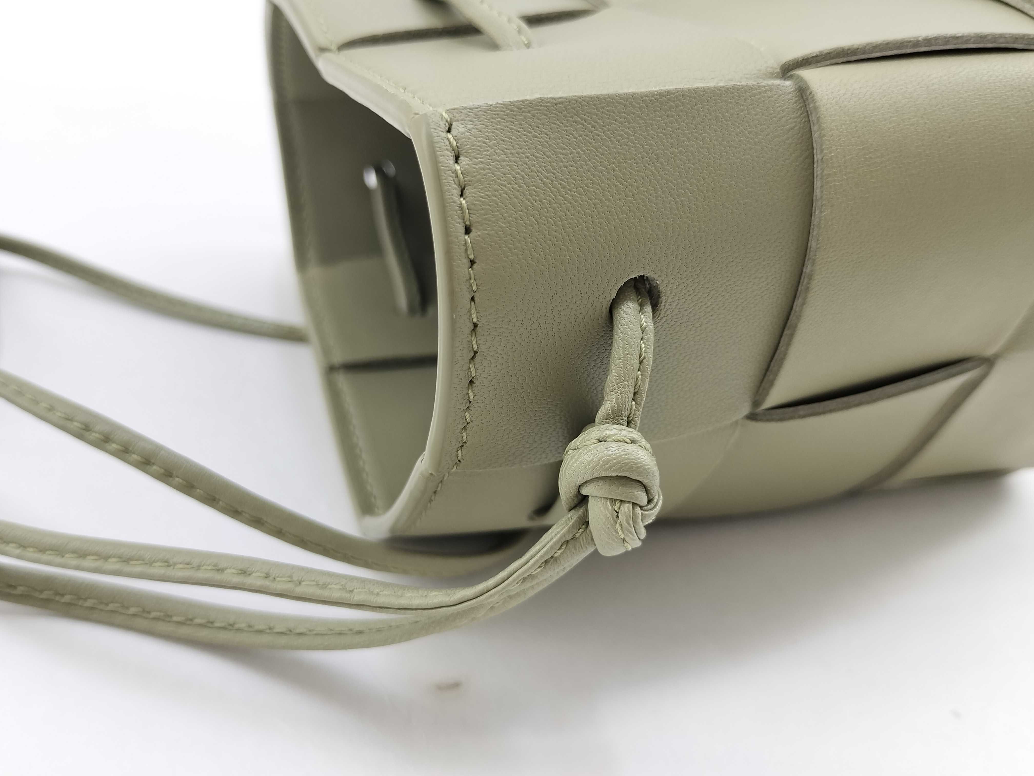 Maxi Intrecciato Cassette Mini Travertine Bag 37 Shoulder Bag — view 5