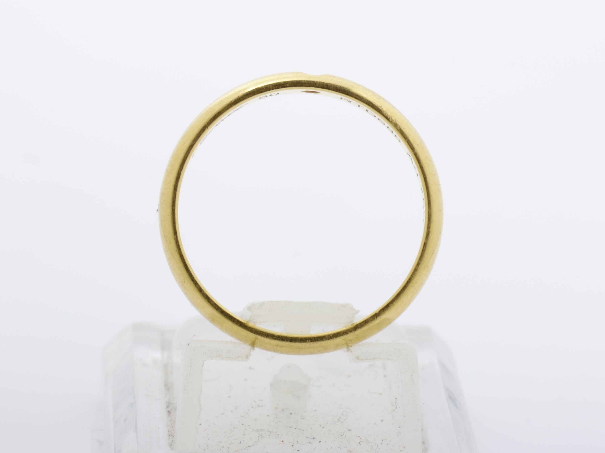 1895 Wedding Ring, 1PD, Au750YG Ring, 2.31g, #50 — view 5