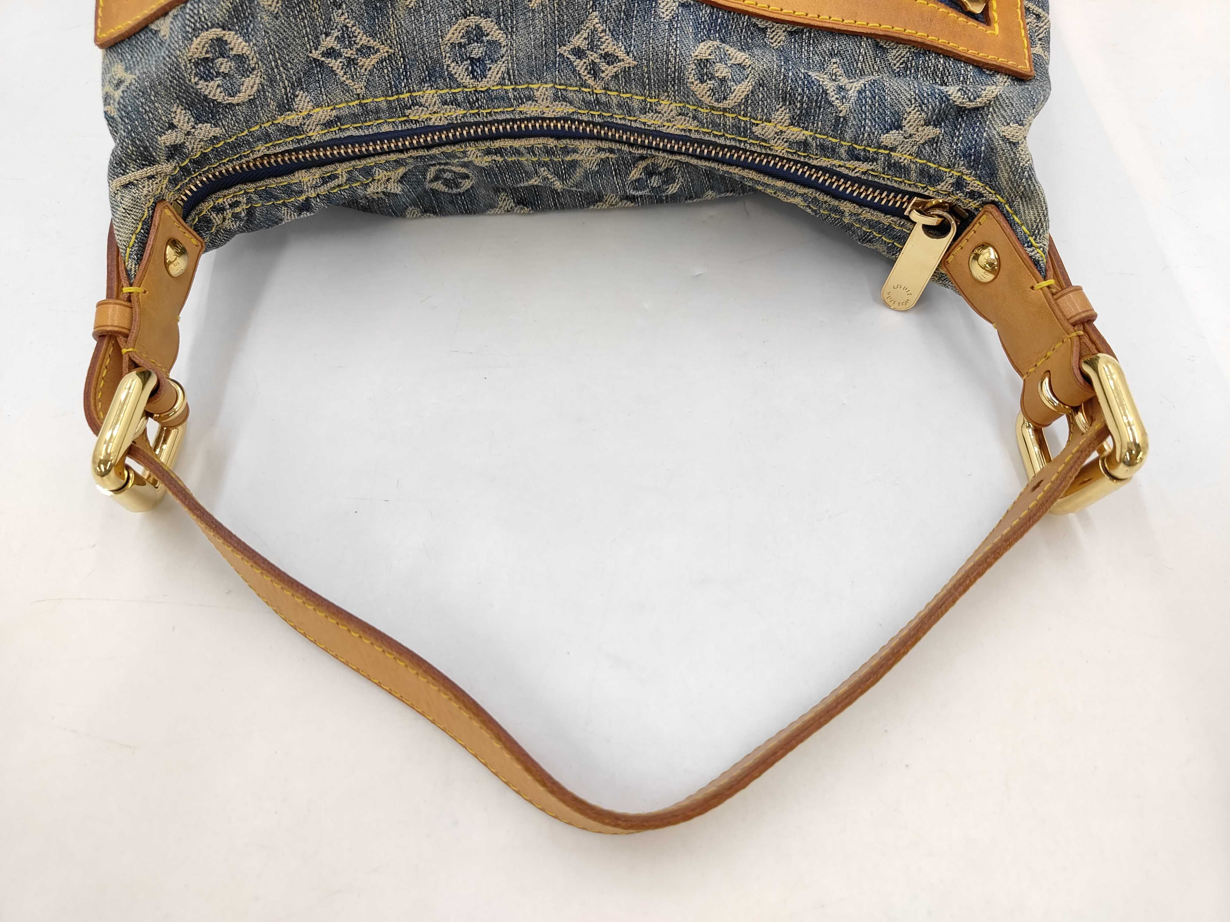 Monogram Denim Baggy PM Blue x Brown M95049 FL0016 Handbag — view 5