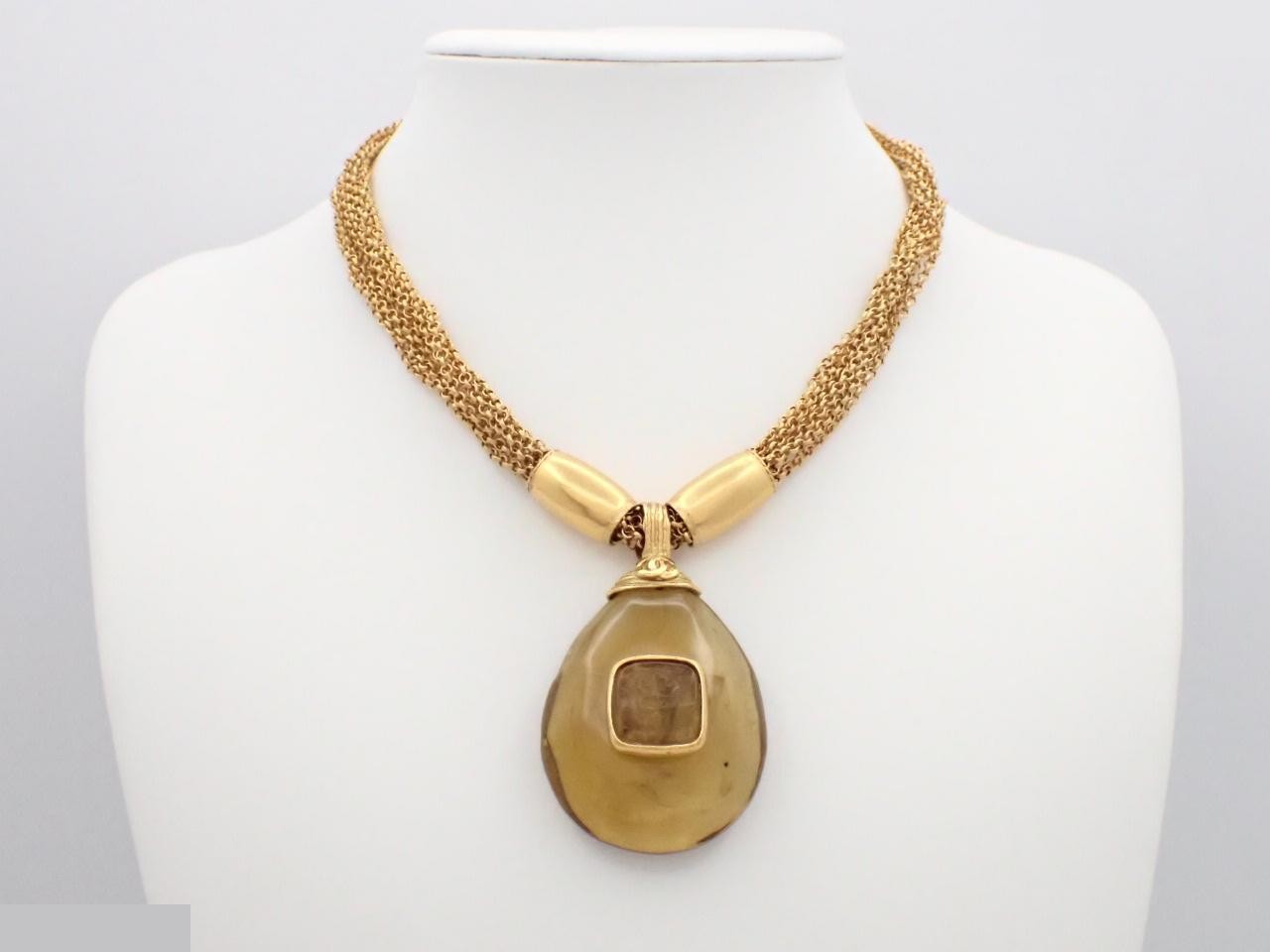 Teardrop Stone Chain Necklace 99/A — view 3