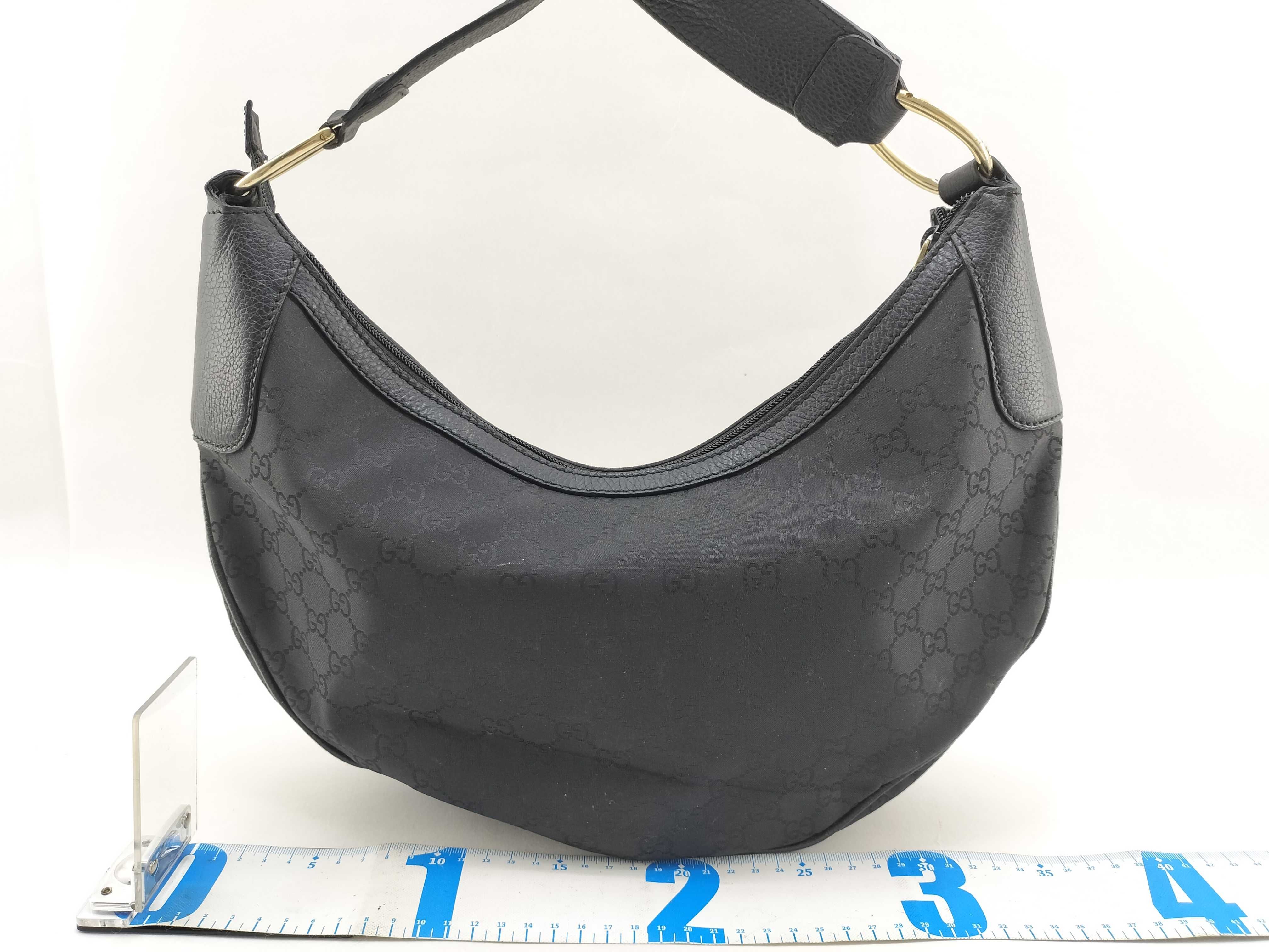 GG Canvas Black Canvas GG Monogram Crescent Underarm Bag Shoulder Bag — view 2