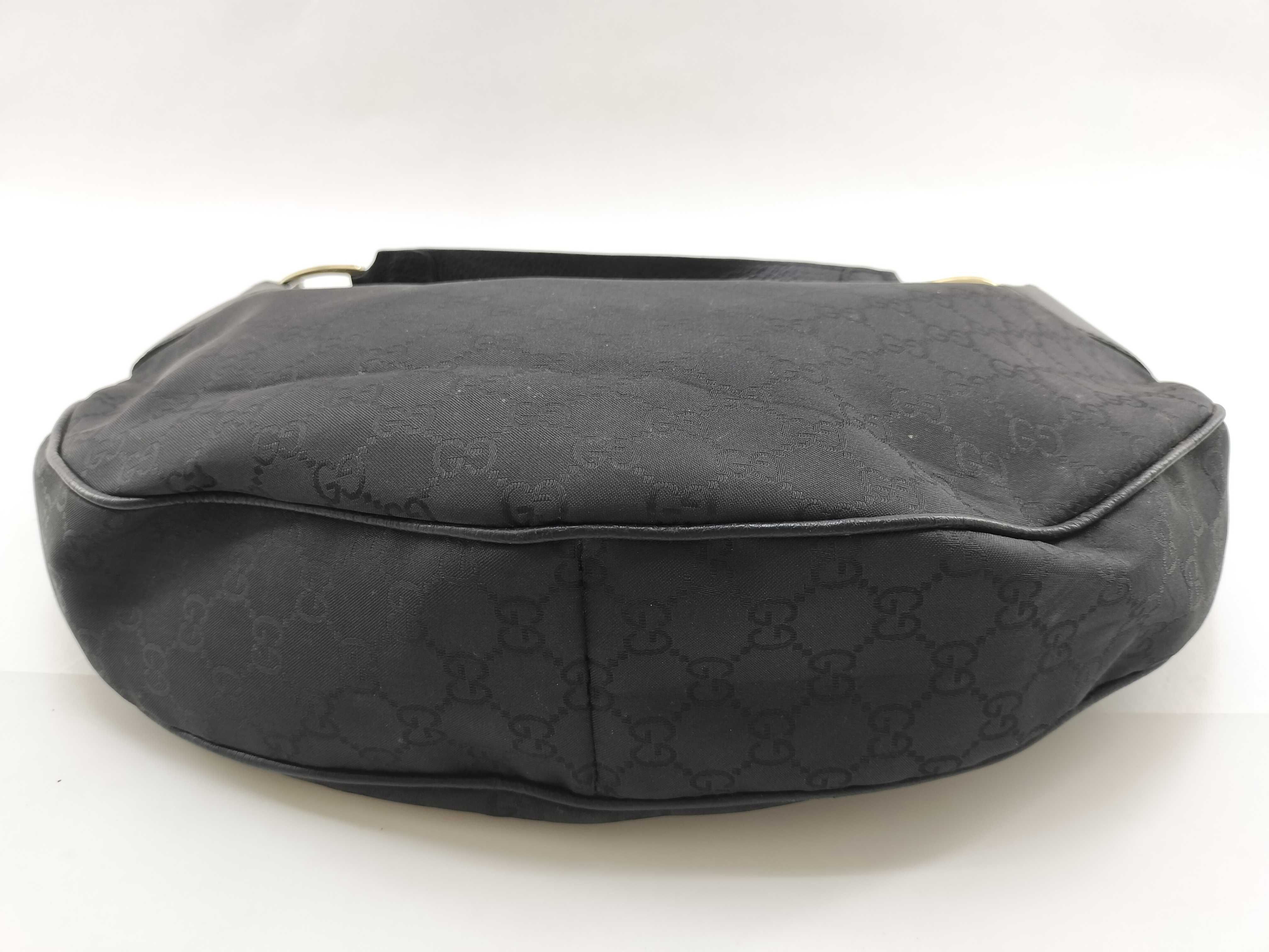 GG Canvas Black Canvas GG Monogram Crescent Underarm Bag Shoulder Bag — view 4