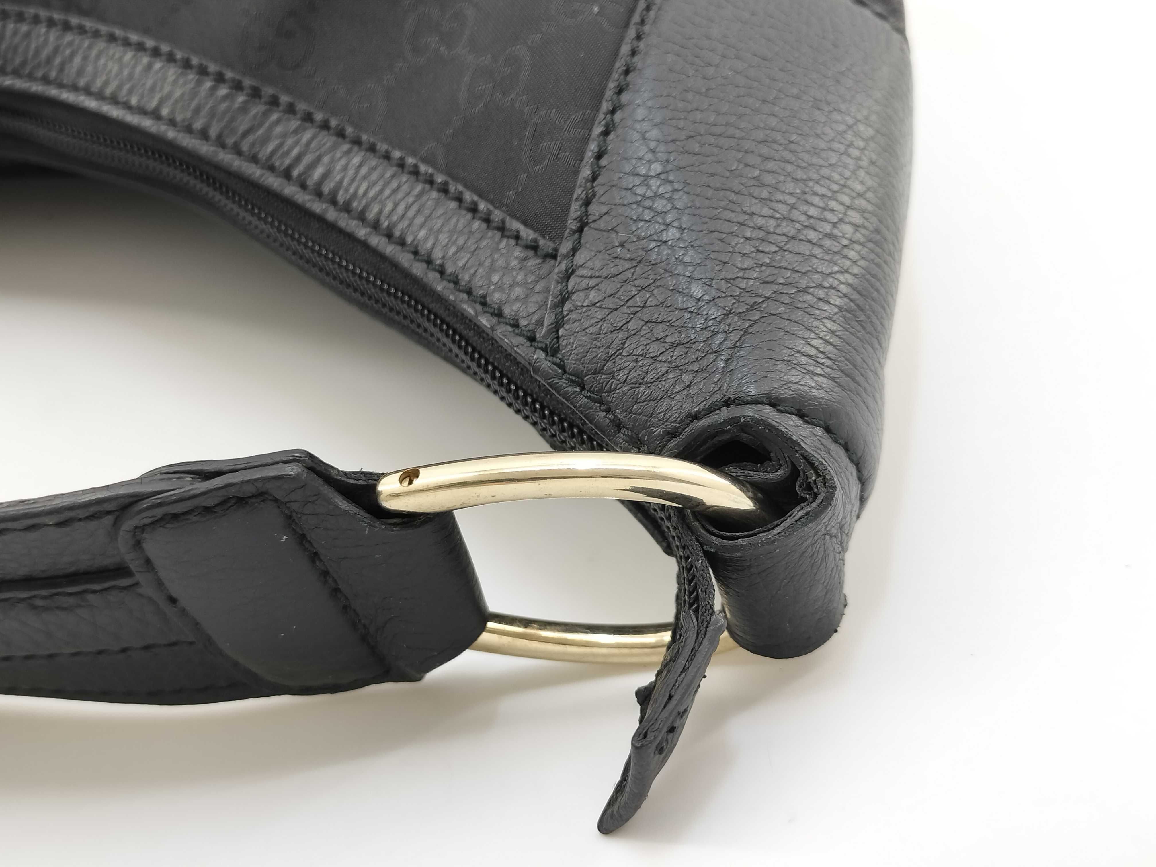 GG Canvas Black Canvas GG Monogram Crescent Underarm Bag Shoulder Bag — view 6
