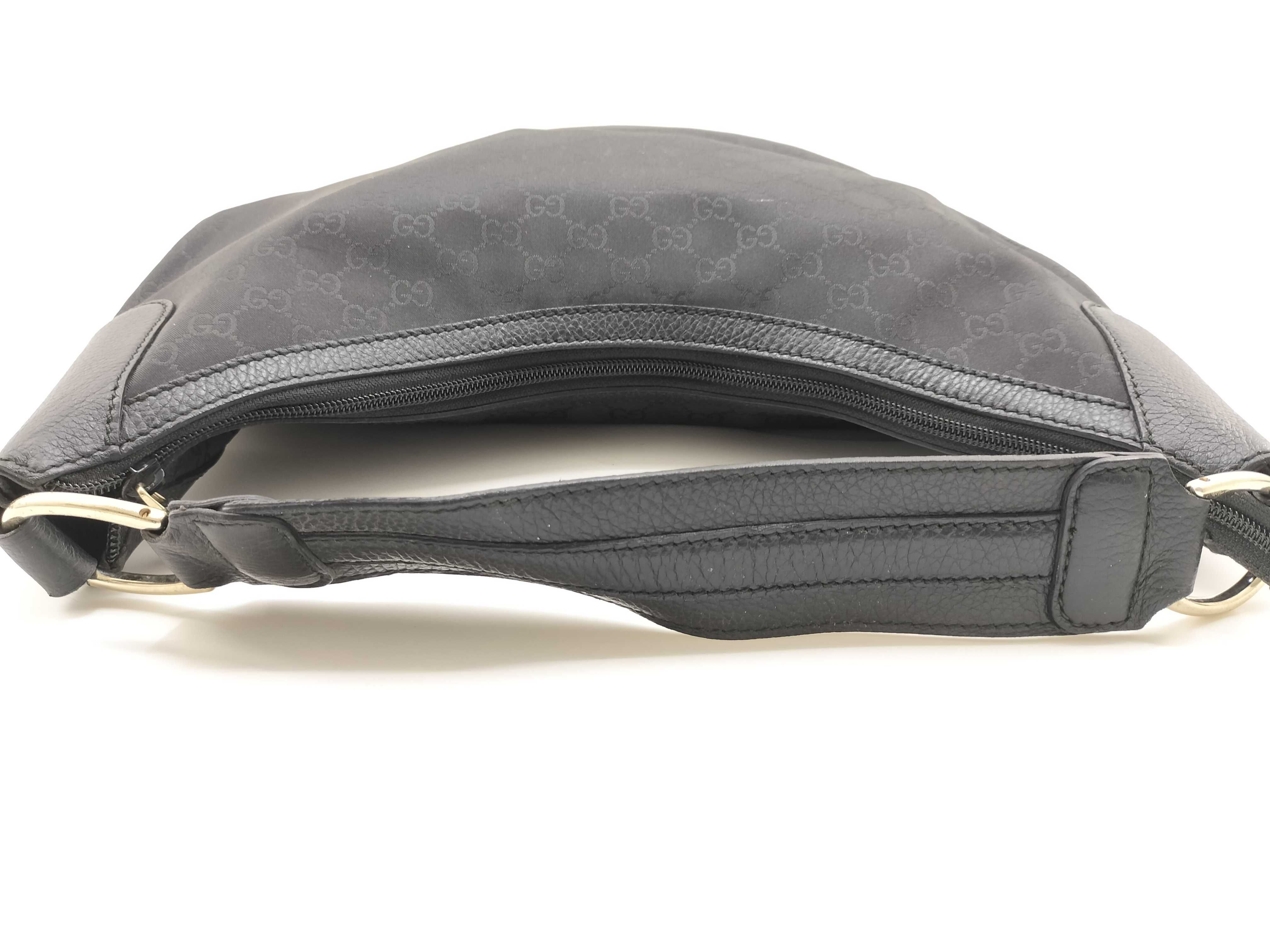 GG Canvas Black Canvas GG Monogram Crescent Underarm Bag Shoulder Bag — view 7