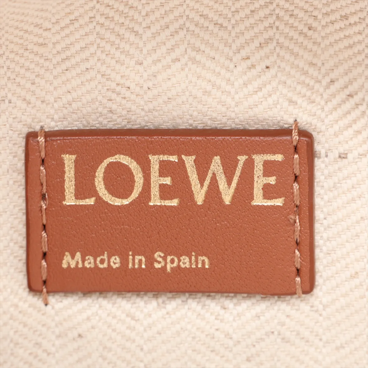 Repeat Anagram Cubie Canvas x Leather Handbag, Brown — view 8