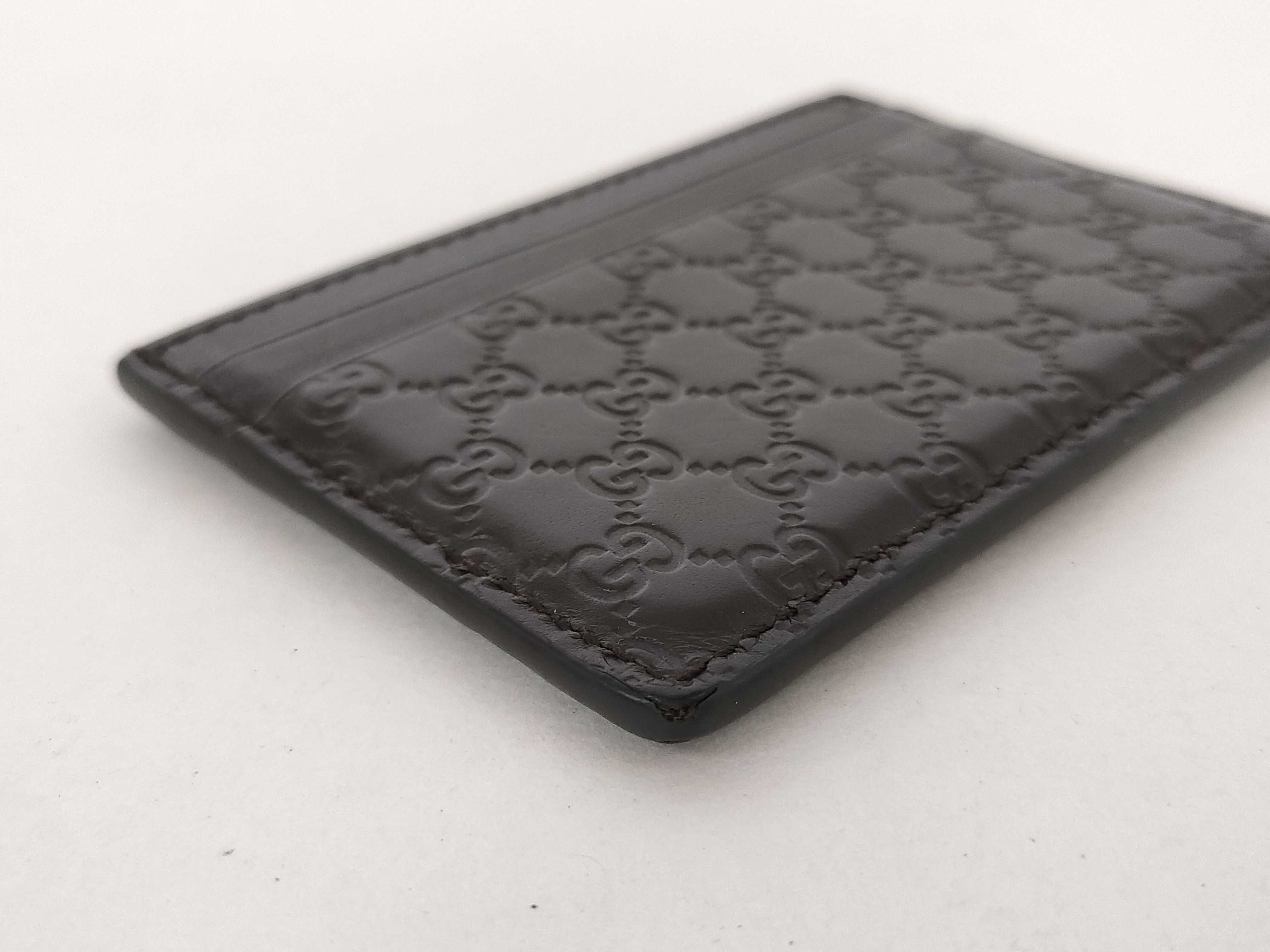 Microguccissima Leather Card Case Wallet (Card Case, Pass Case, Business Card Holder) — view 3