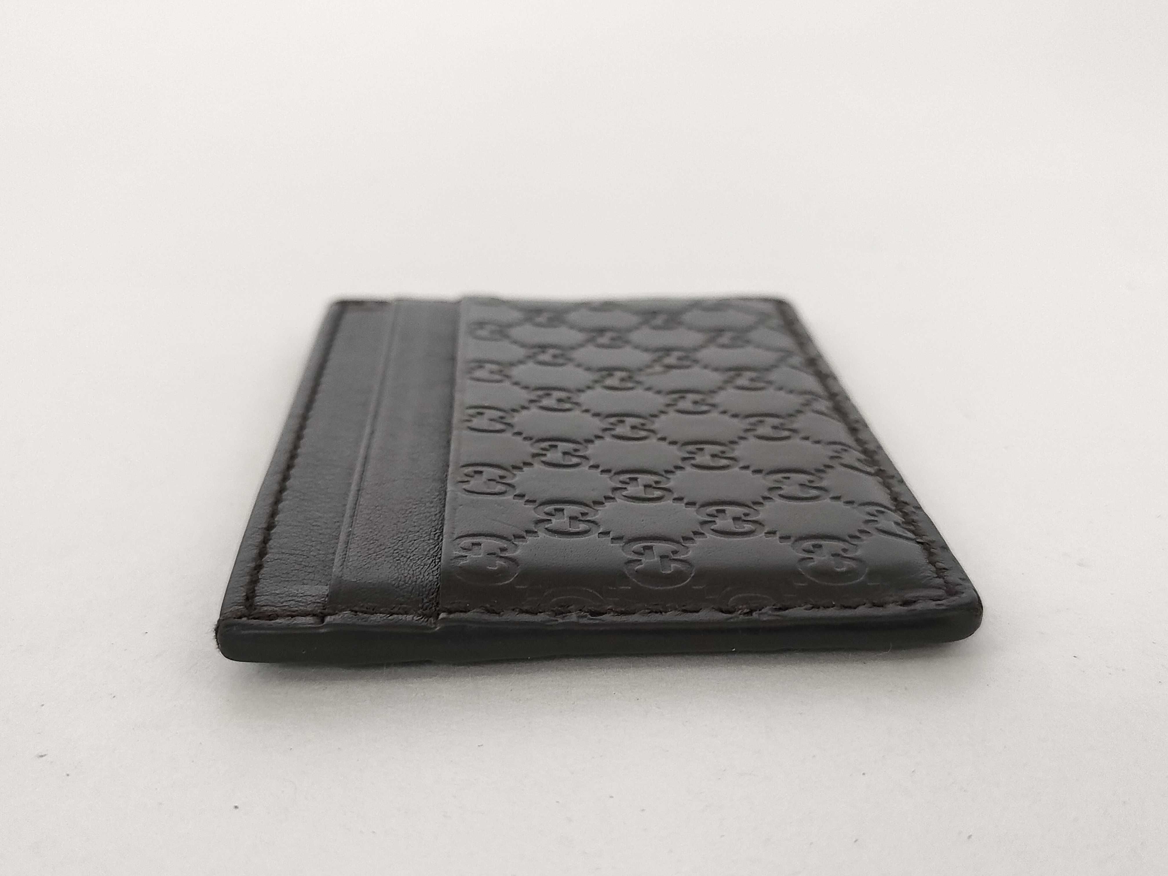 Microguccissima Leather Card Case Wallet (Card Case, Pass Case, Business Card Holder) — view 4