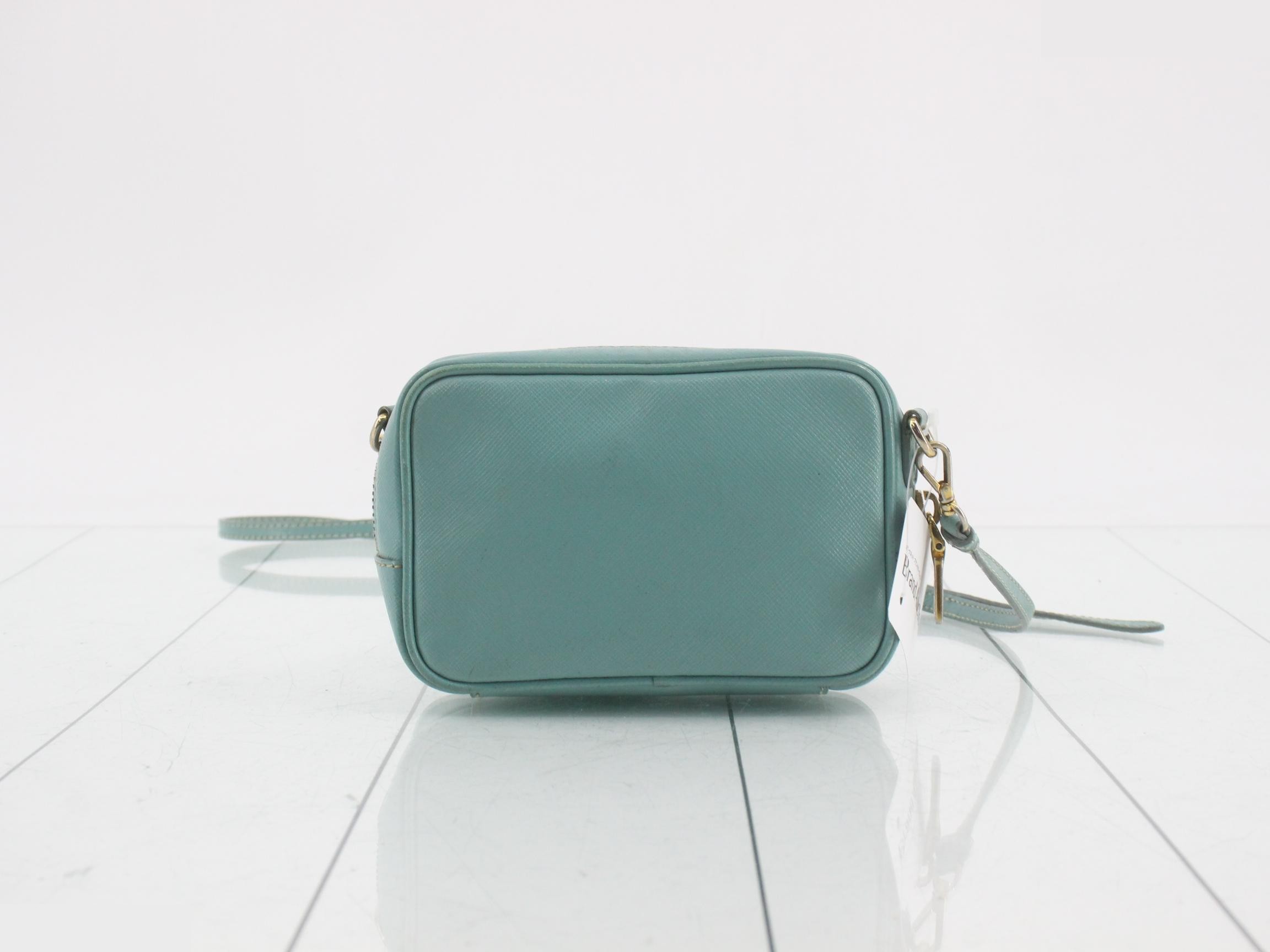 Saffiano shoulder bag, blue — view 2