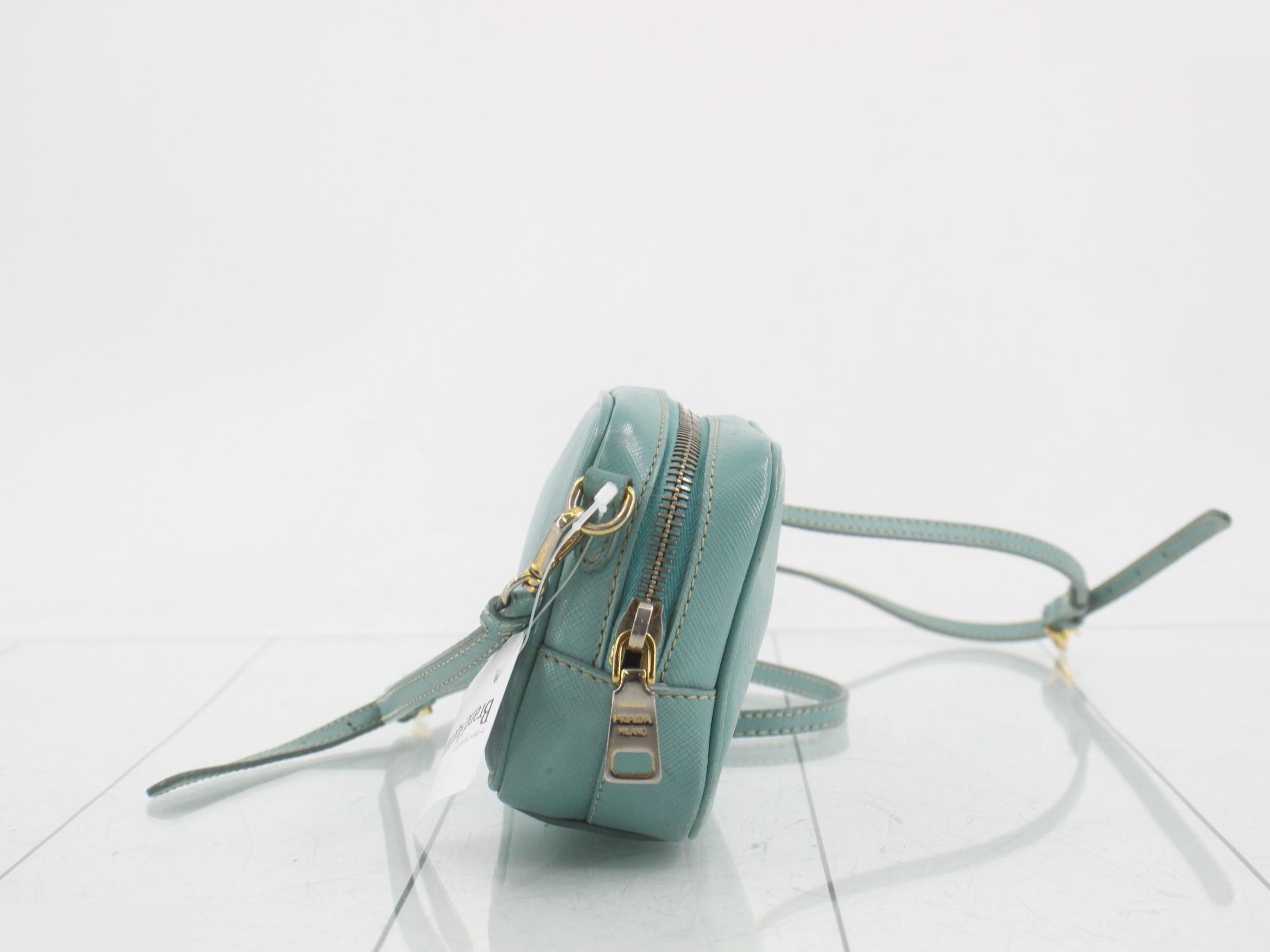 Saffiano shoulder bag, blue — view 4