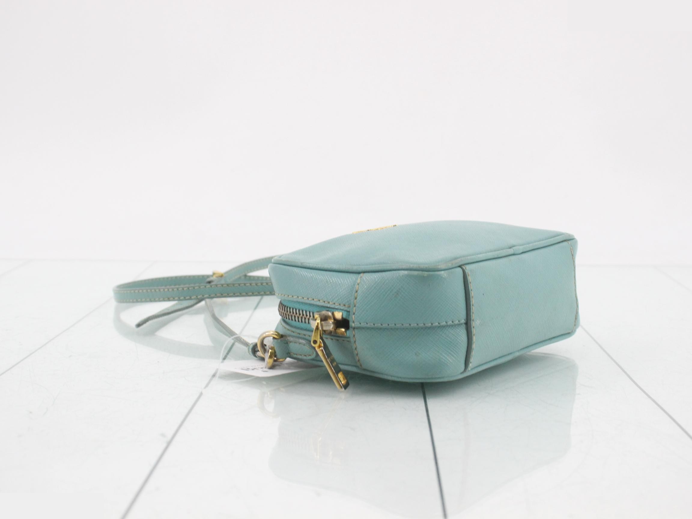 Saffiano shoulder bag, blue — view 5