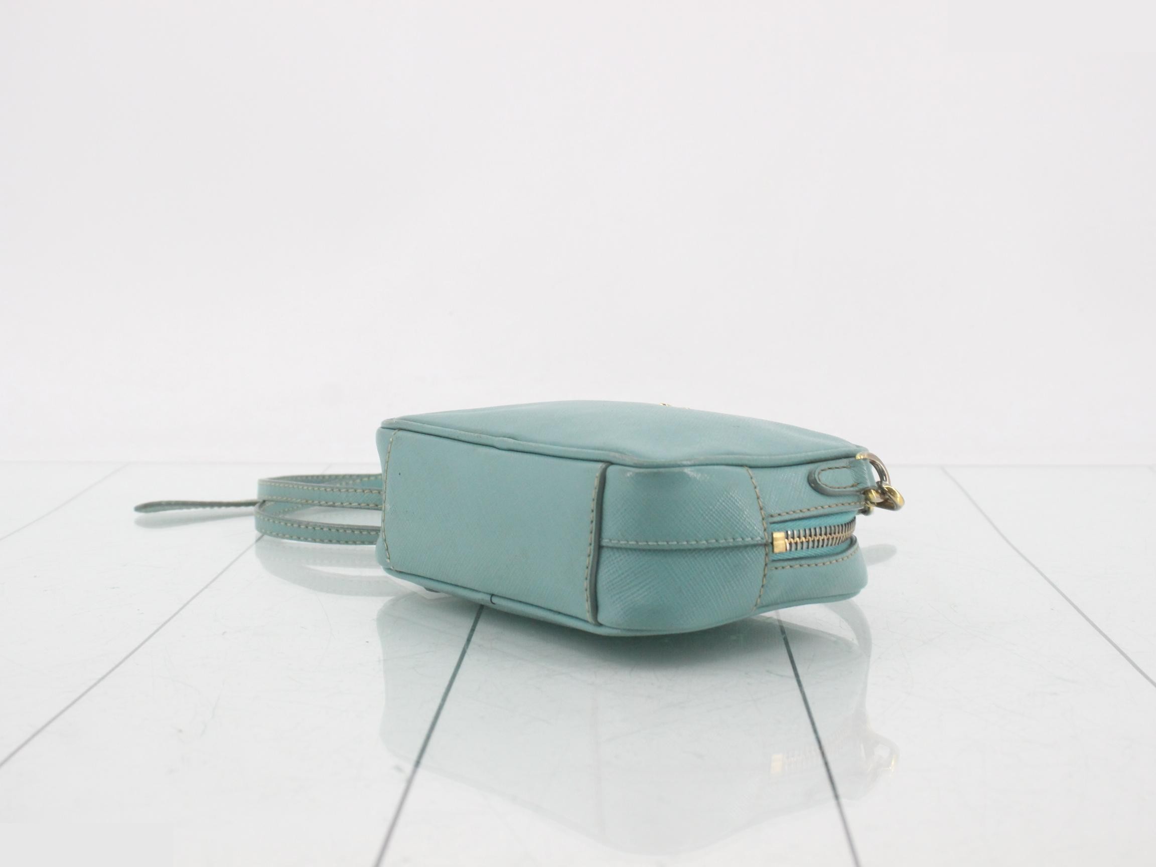 Saffiano shoulder bag, blue — view 6