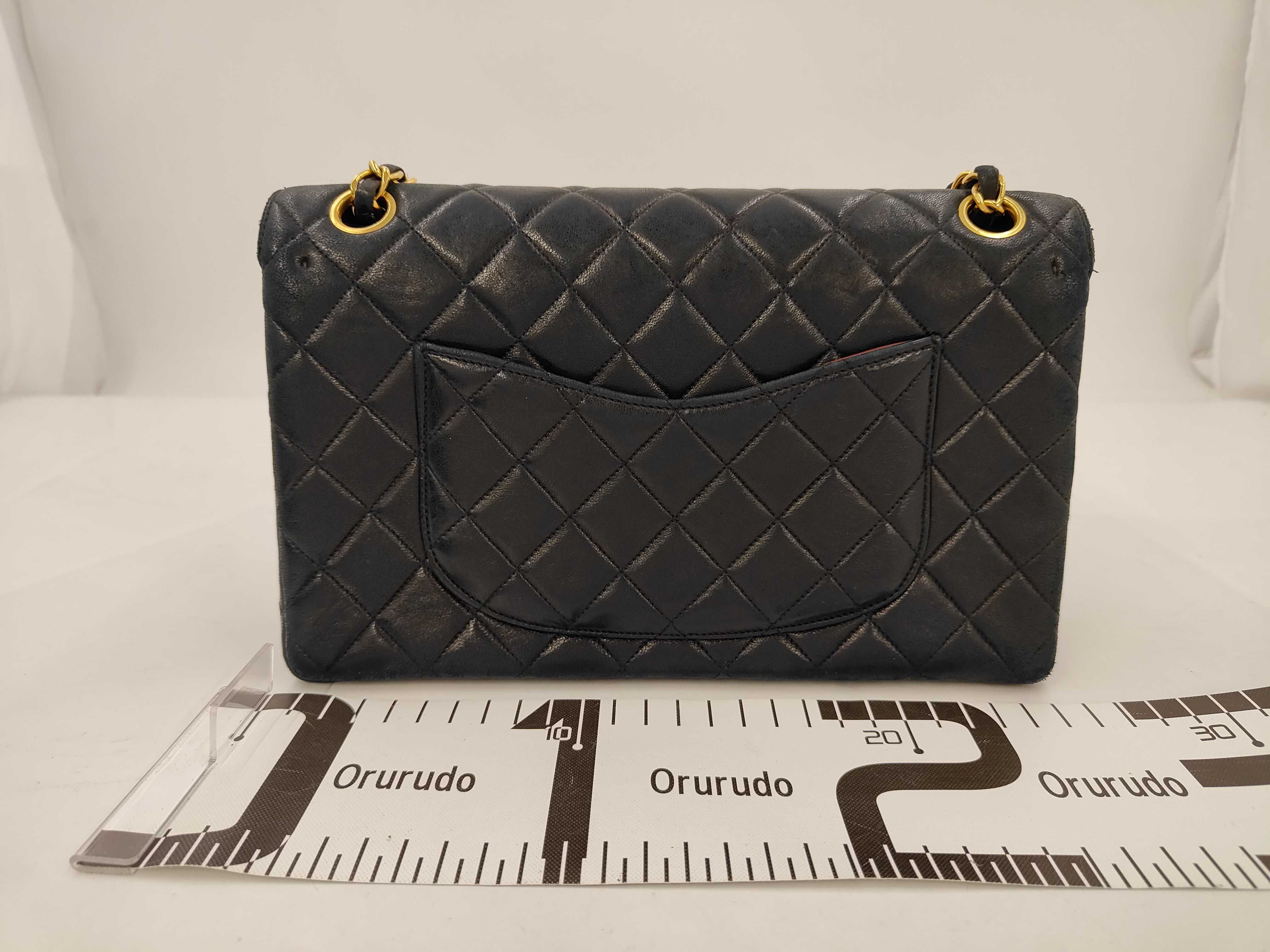 Lambskin Double Flap Double Chain Shoulder Bag — view 2