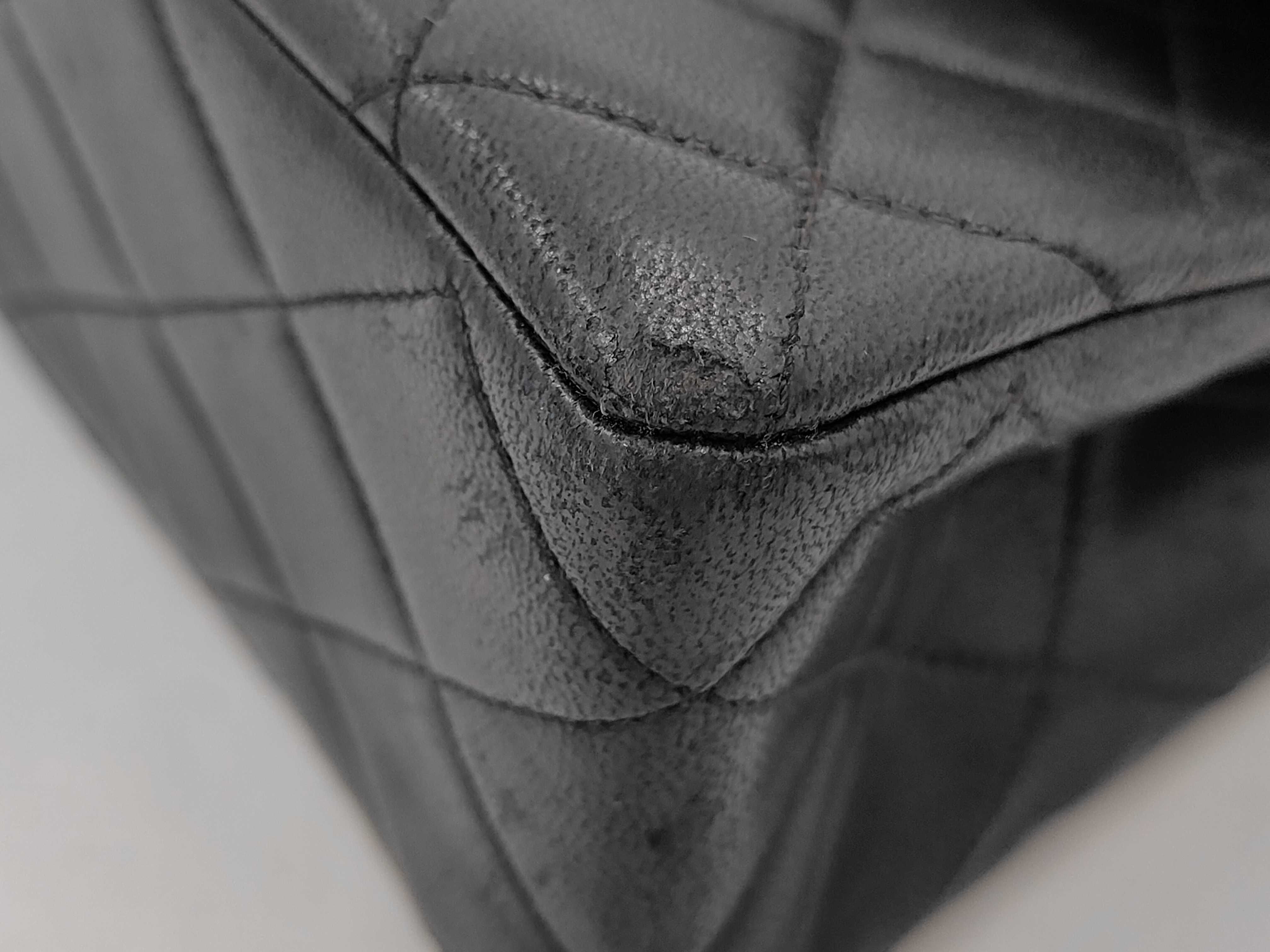 Lambskin Double Flap Double Chain Shoulder Bag — view 7