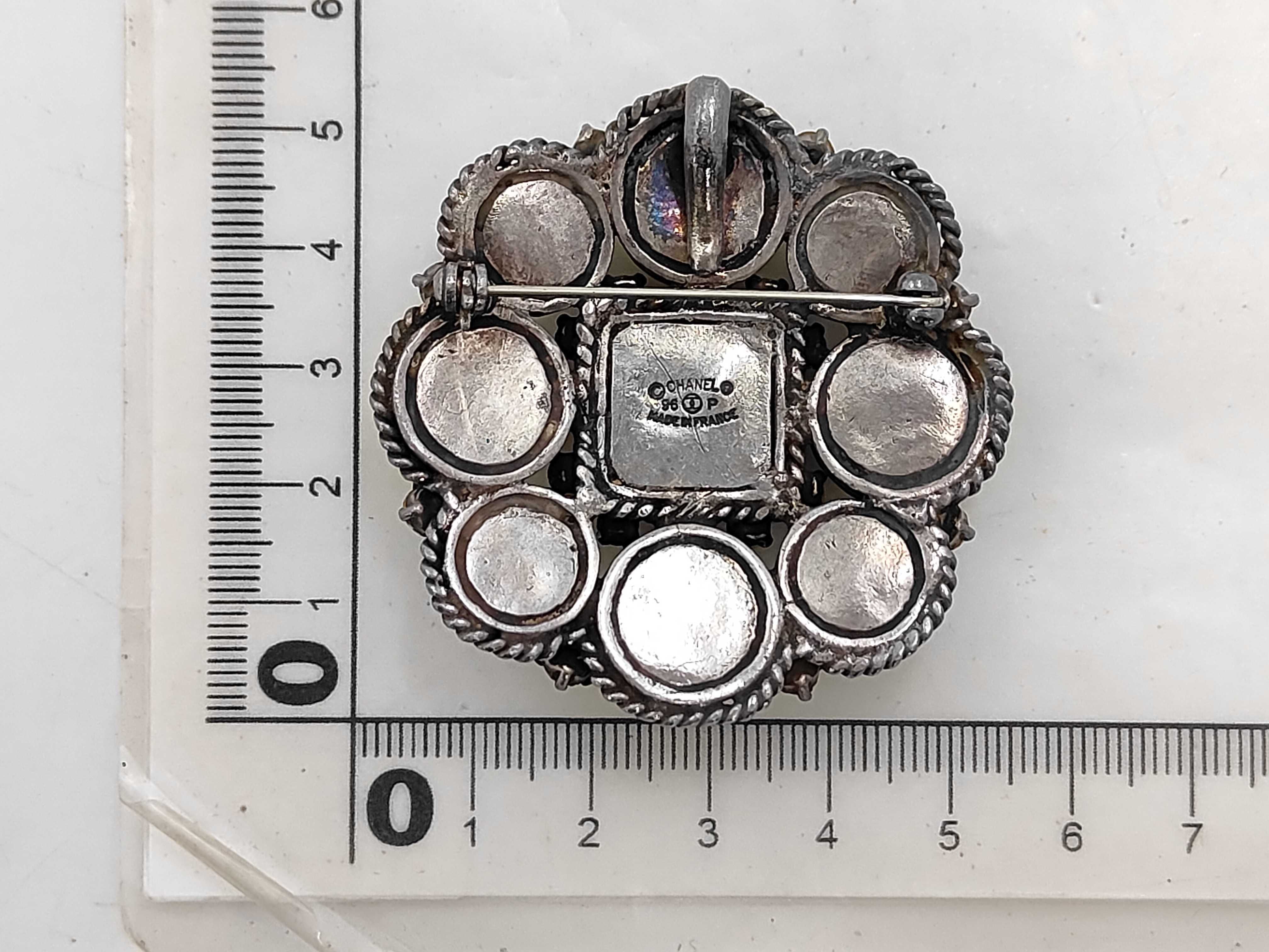 colored stone brooch — view 6