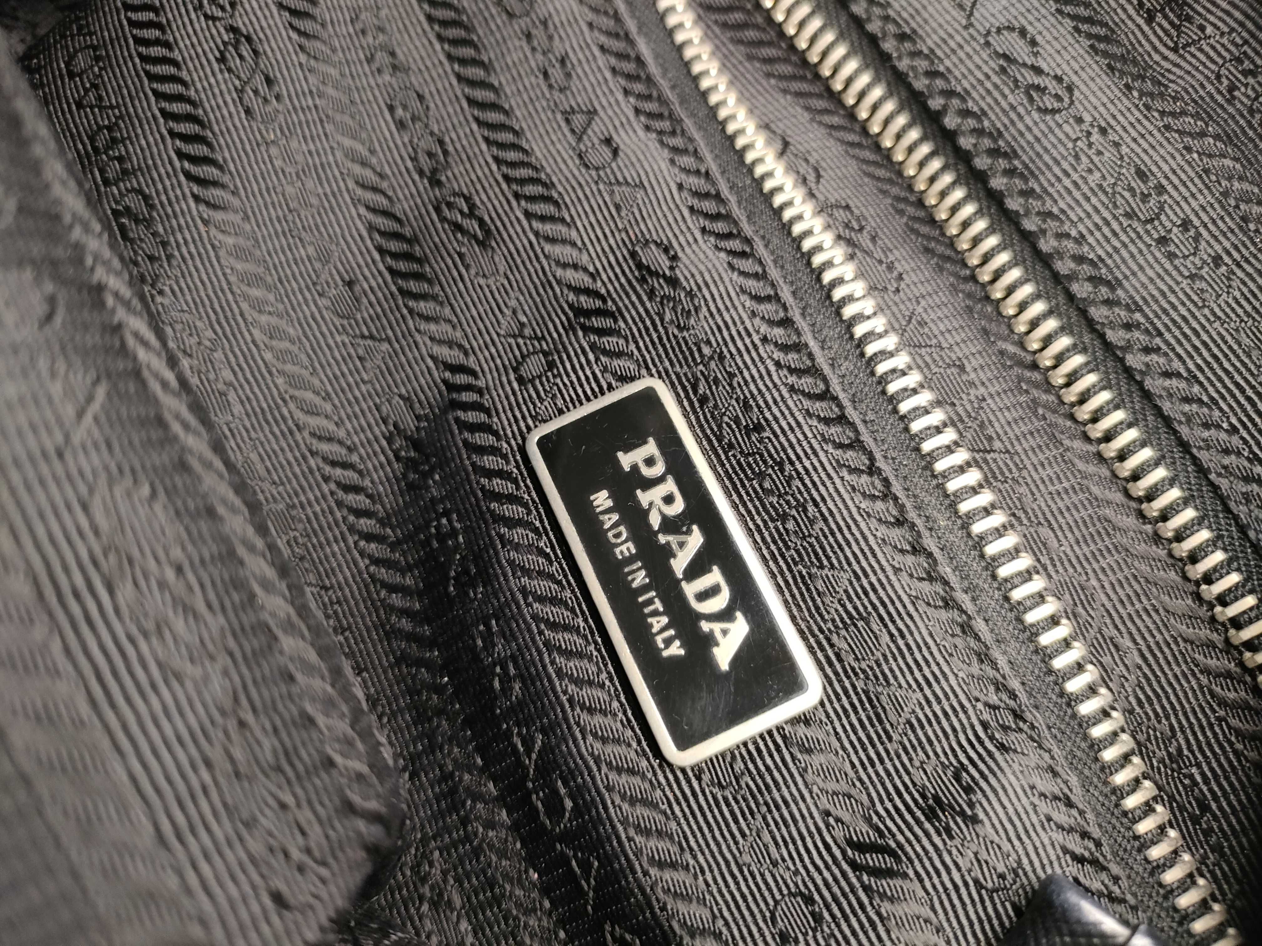 Nylon Prada Saffiano One-Shoulder Bag with Triangle Logo Nylon Shoulder Bag — view 11