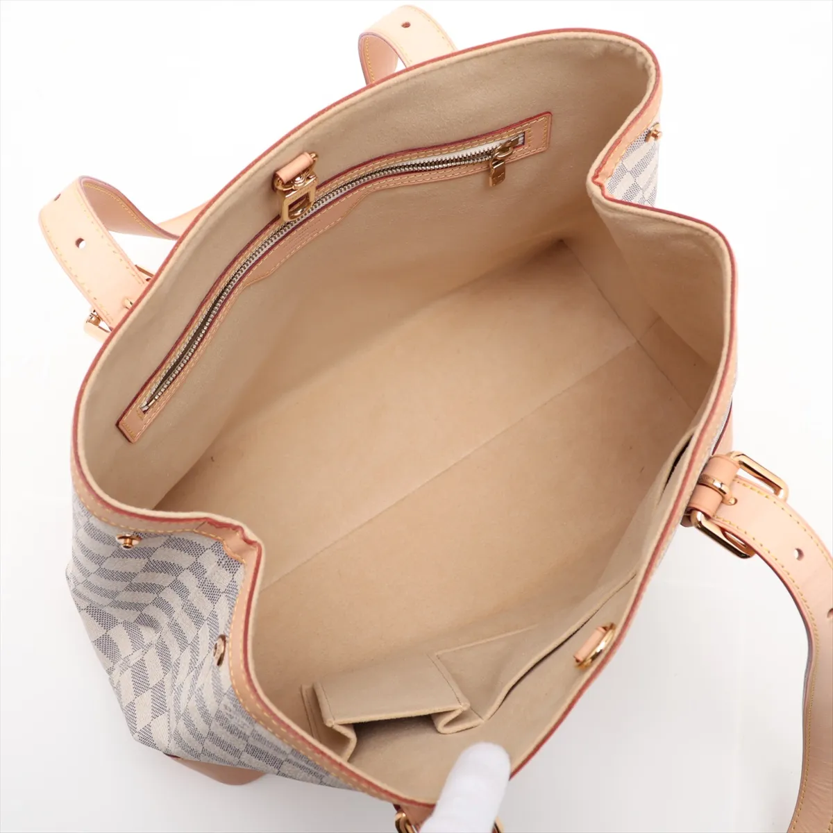 Damier Azur Hampstead MM N51206 CA0038 White — view 7