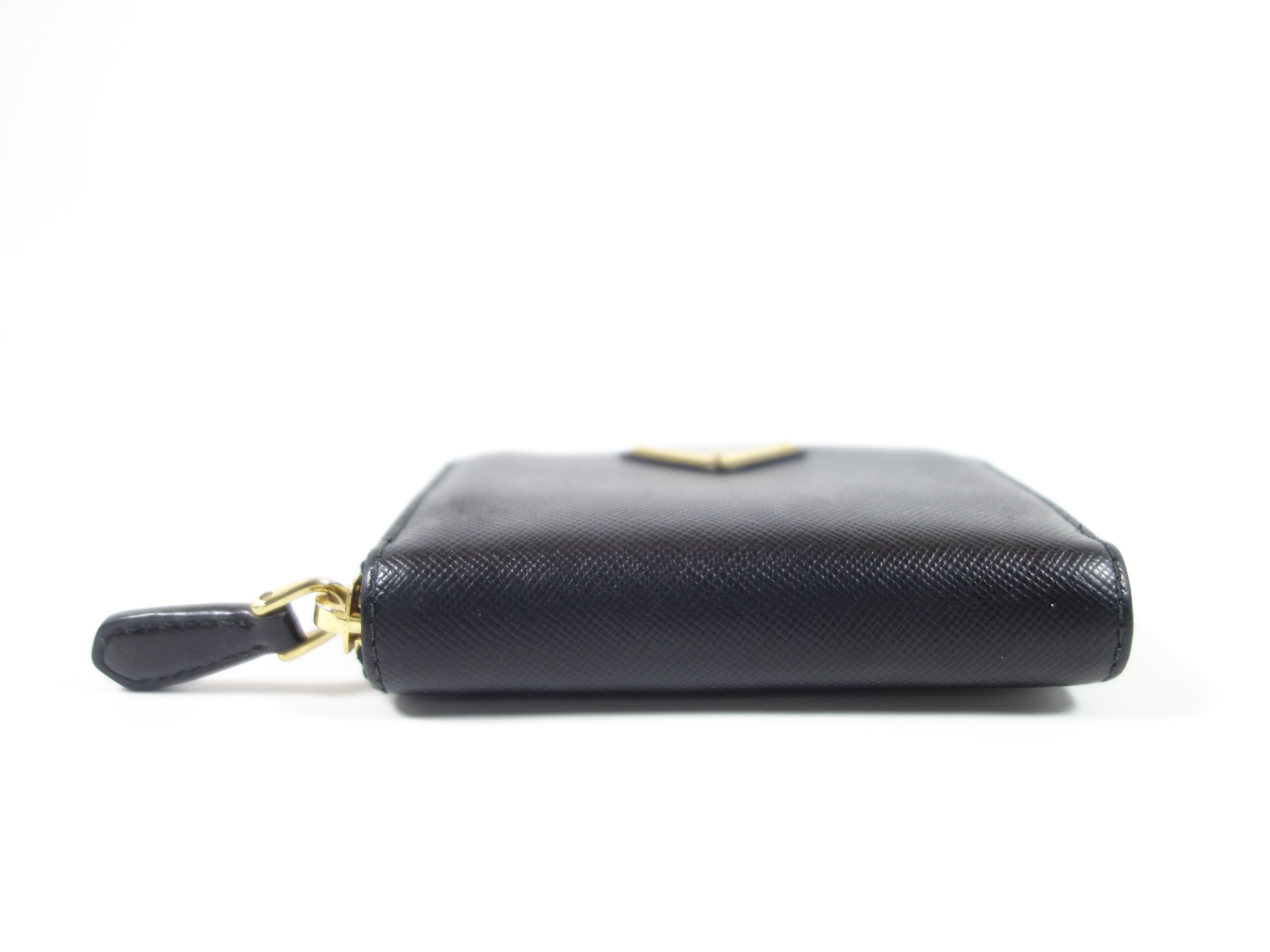 Saffiano Black Triangle Wallet — view 3