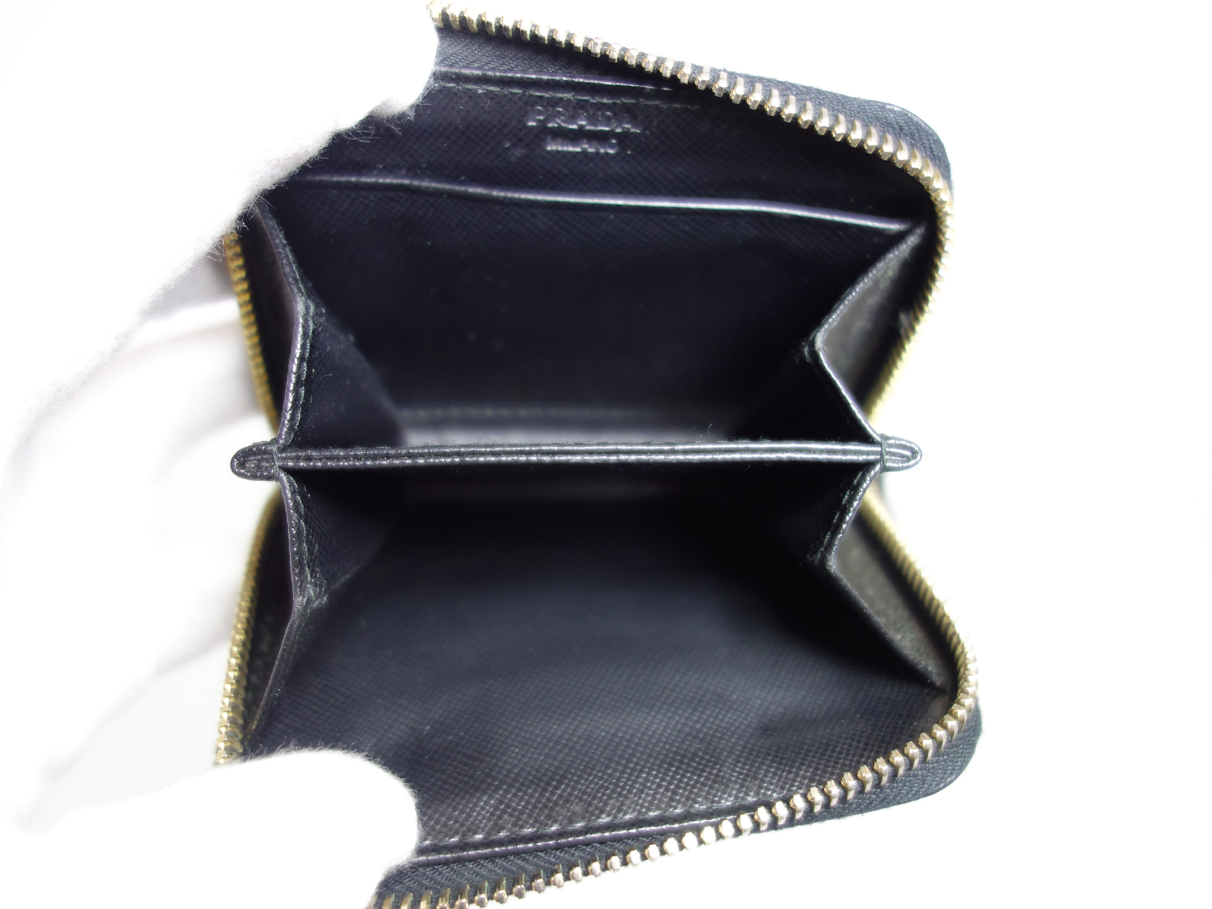 Saffiano Black Triangle Wallet — view 9