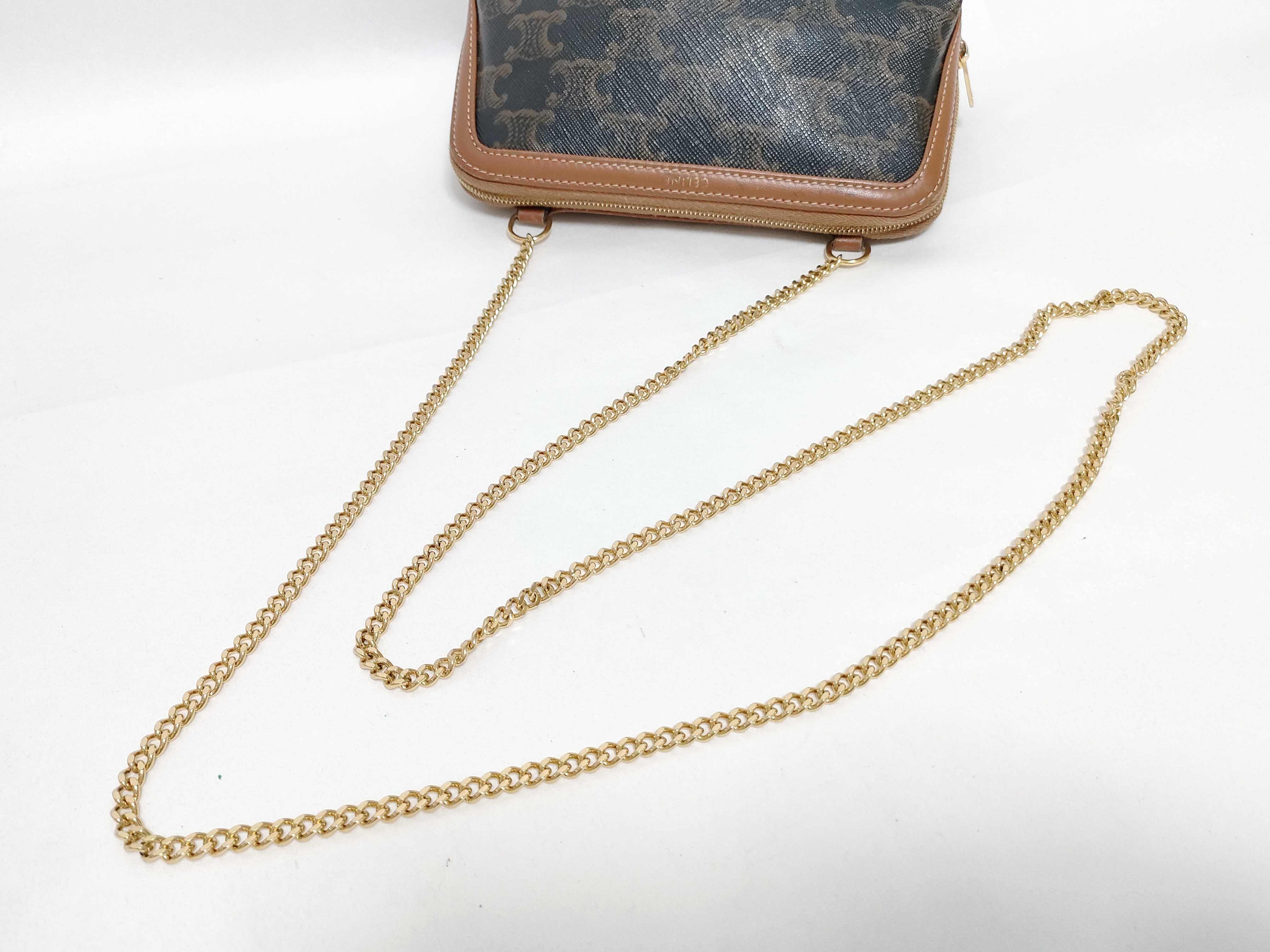 Triomphe PVC Chain Shoulder Bag — view 3