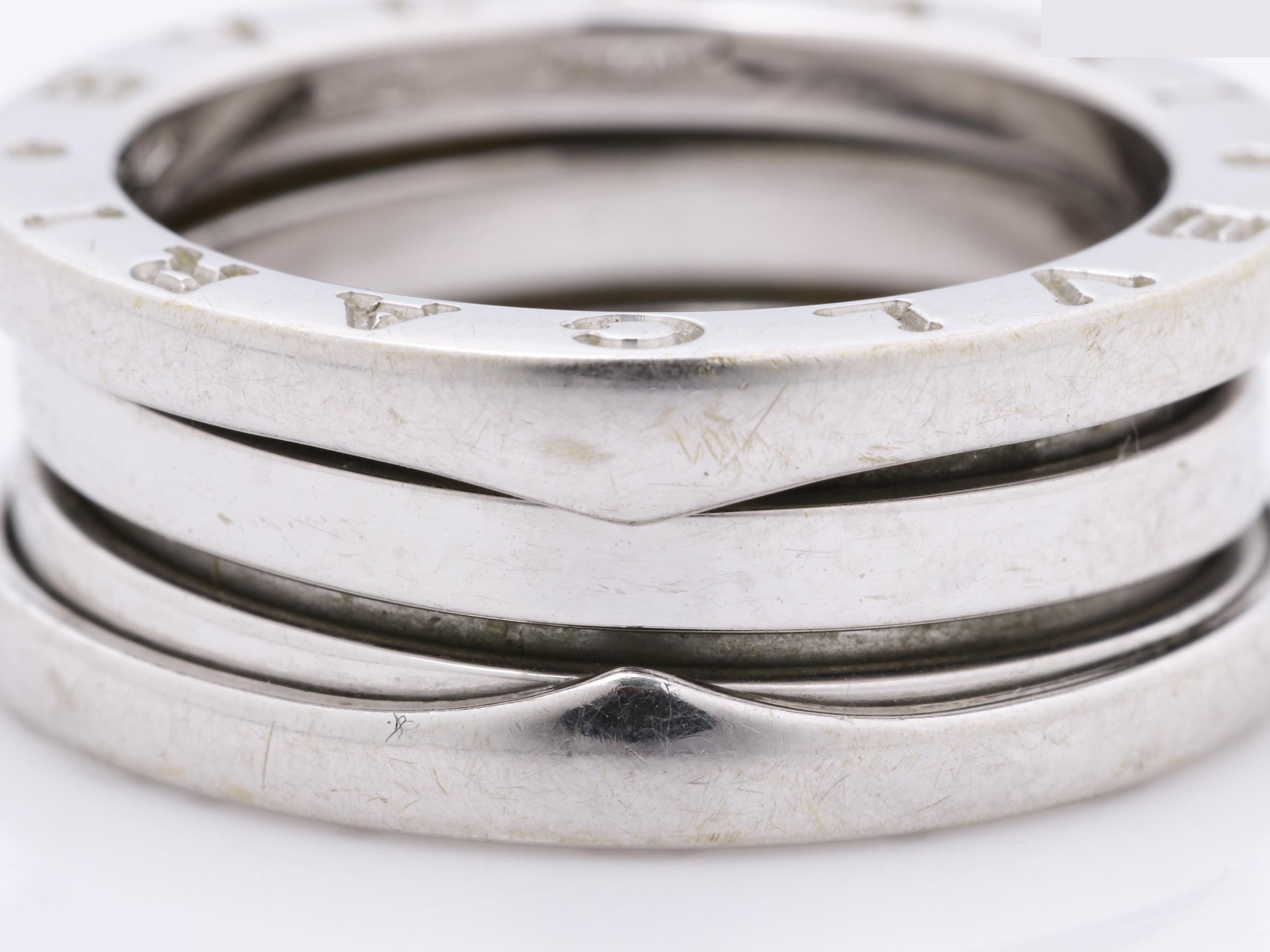 18K White Gold Ring, 8.46g, Size #51 — view 2
