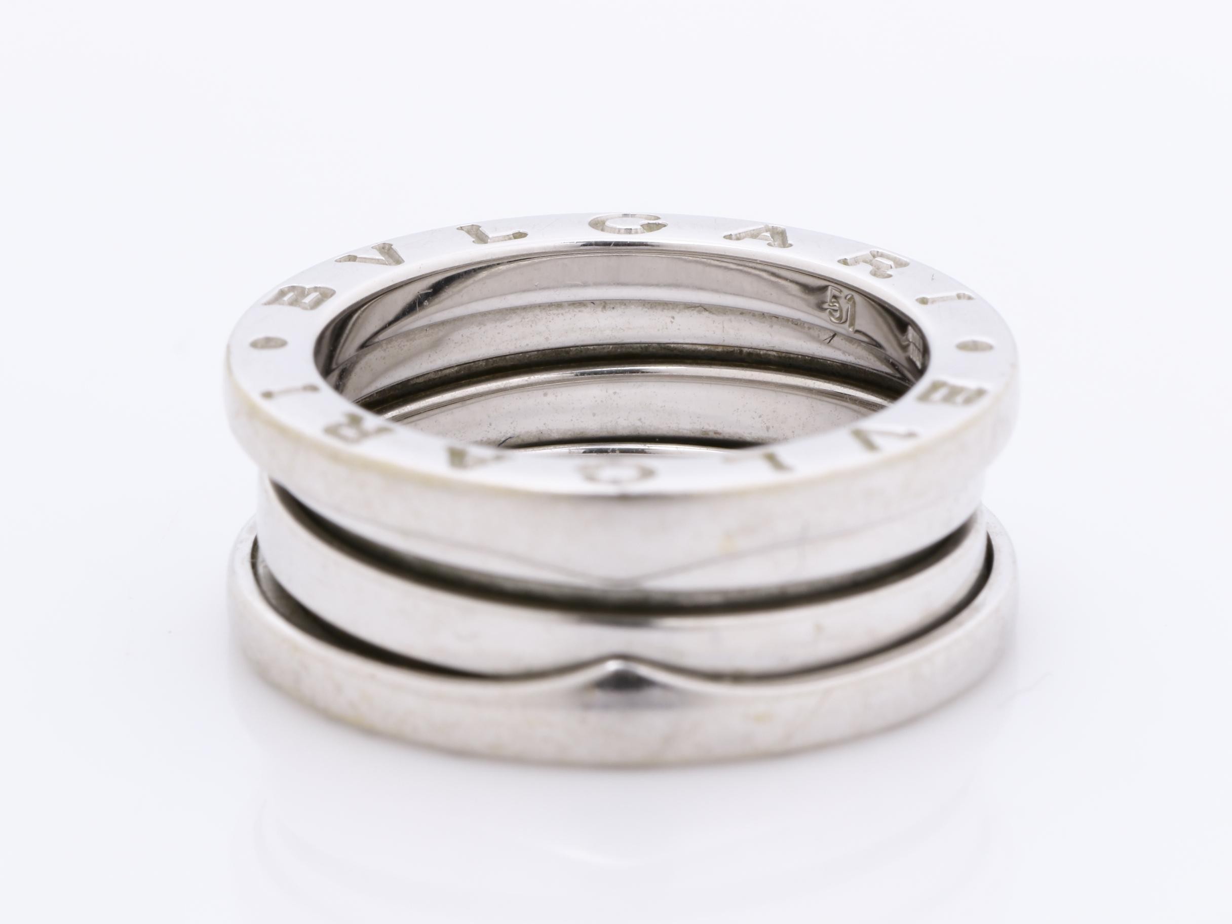 18K White Gold Ring, 8.46g, Size #51 — view 4