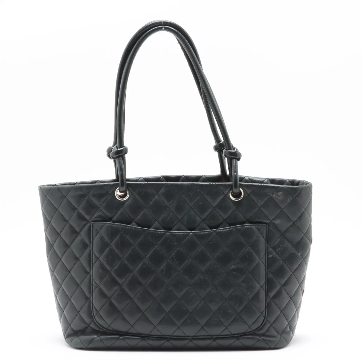 Cambon Line Lambskin Tote Bag Black Silver Hardware 8949506 No. 8 — view 2
