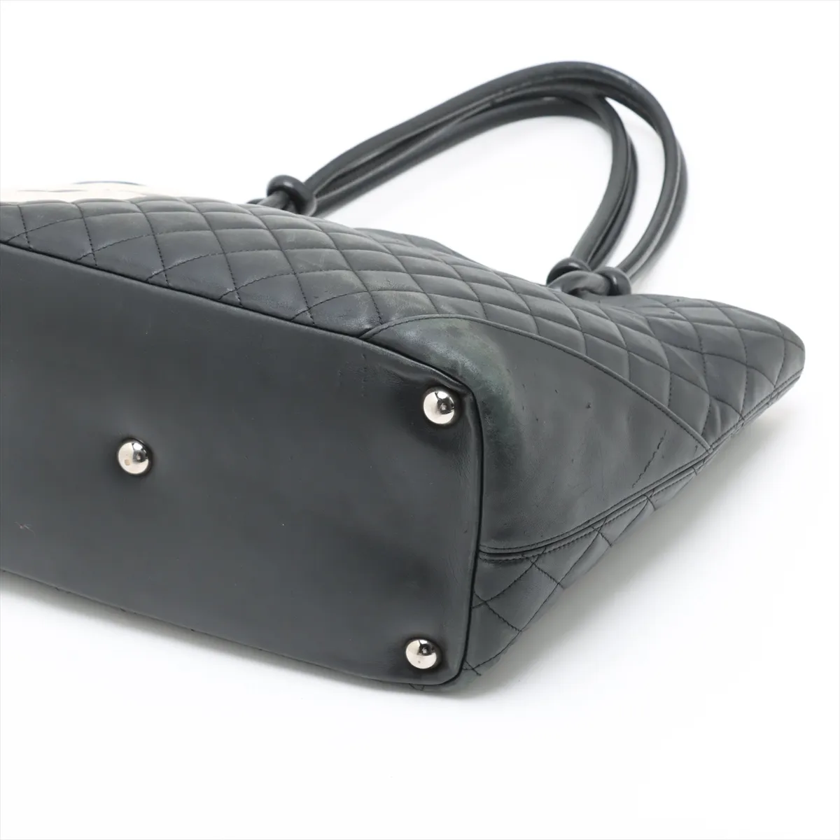 Cambon Line Lambskin Tote Bag Black Silver Hardware 8949506 No. 8 — view 3