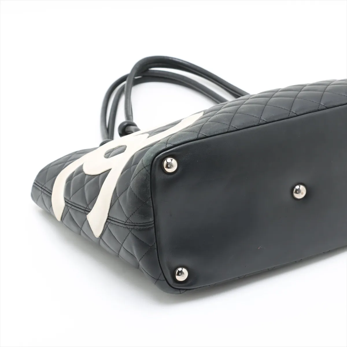 Cambon Line Lambskin Tote Bag Black Silver Hardware 8949506 No. 8 — view 4