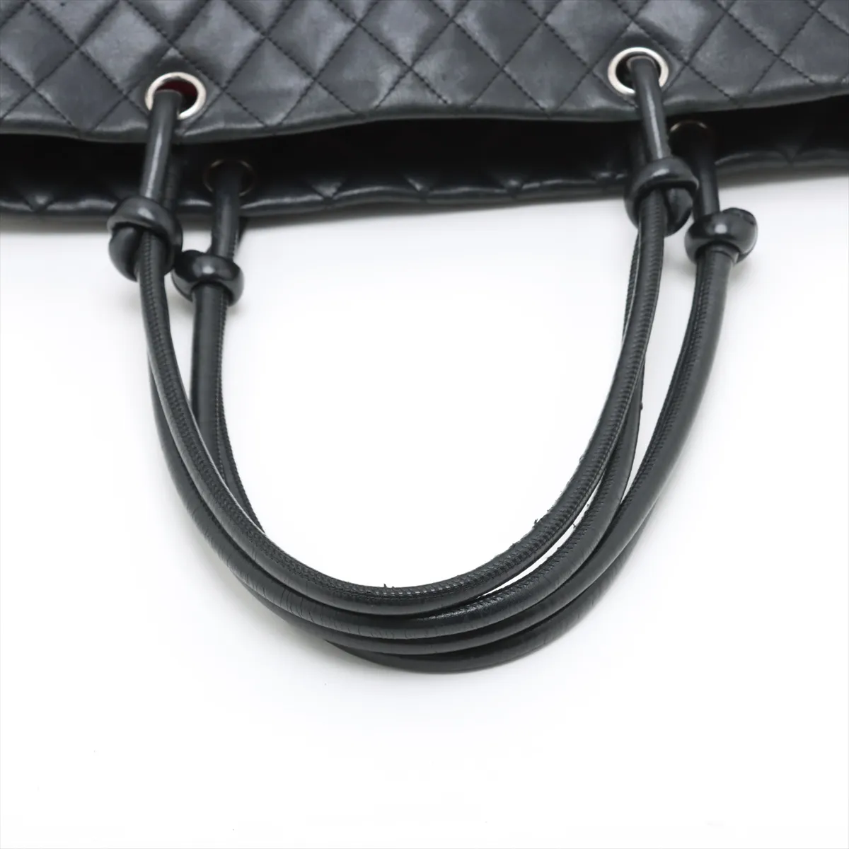 Cambon Line Lambskin Tote Bag Black Silver Hardware 8949506 No. 8 — view 5