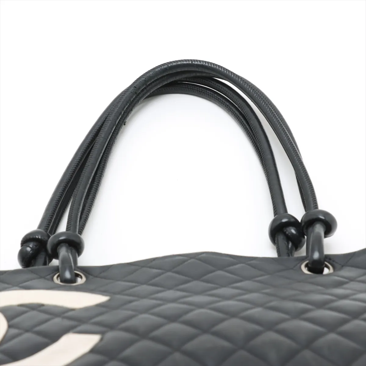 Cambon Line Lambskin Tote Bag Black Silver Hardware 8949506 No. 8 — view 6