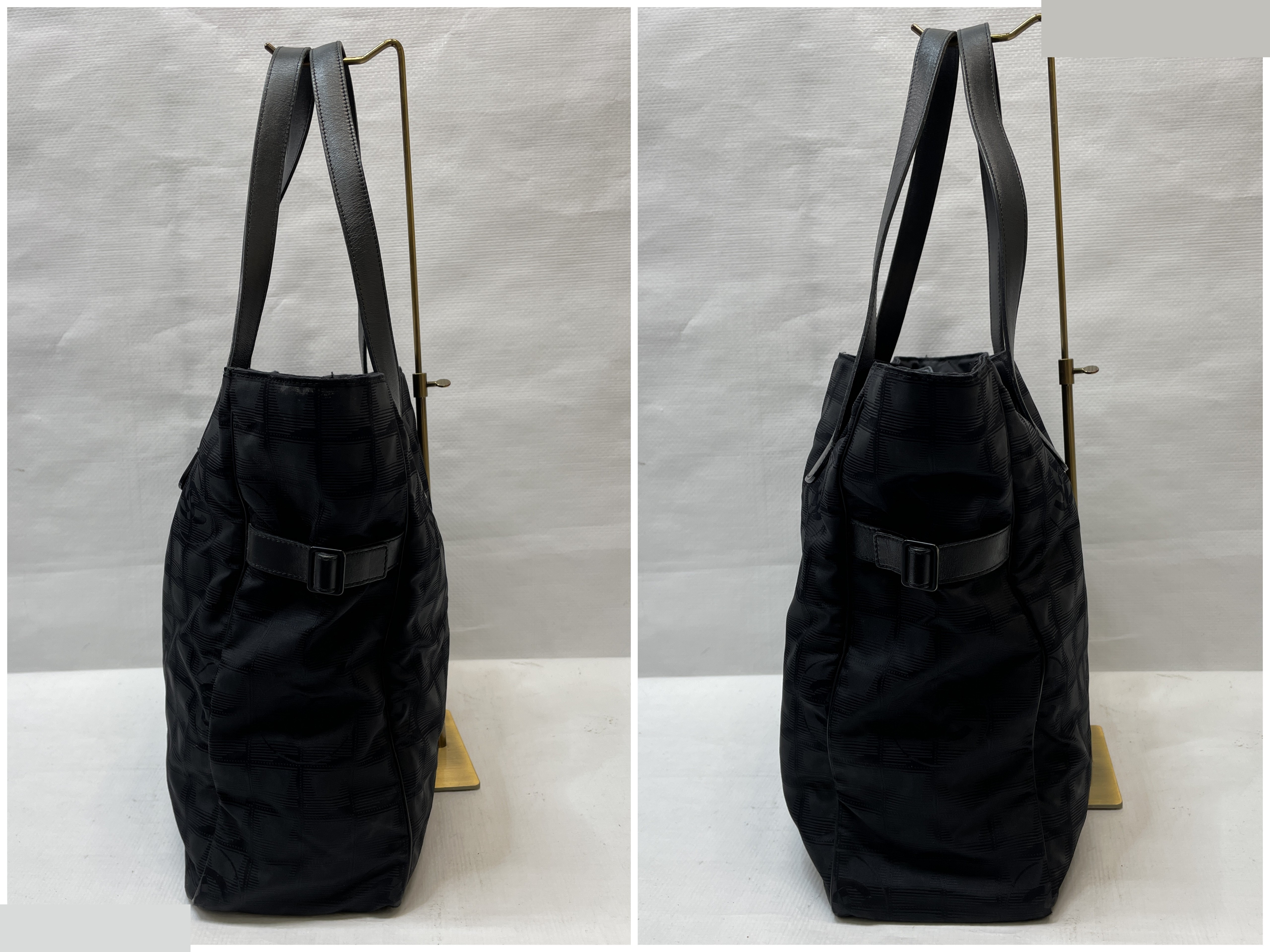 New Travel Line Tote Bag, Black, Unit No. 7 — view 3
