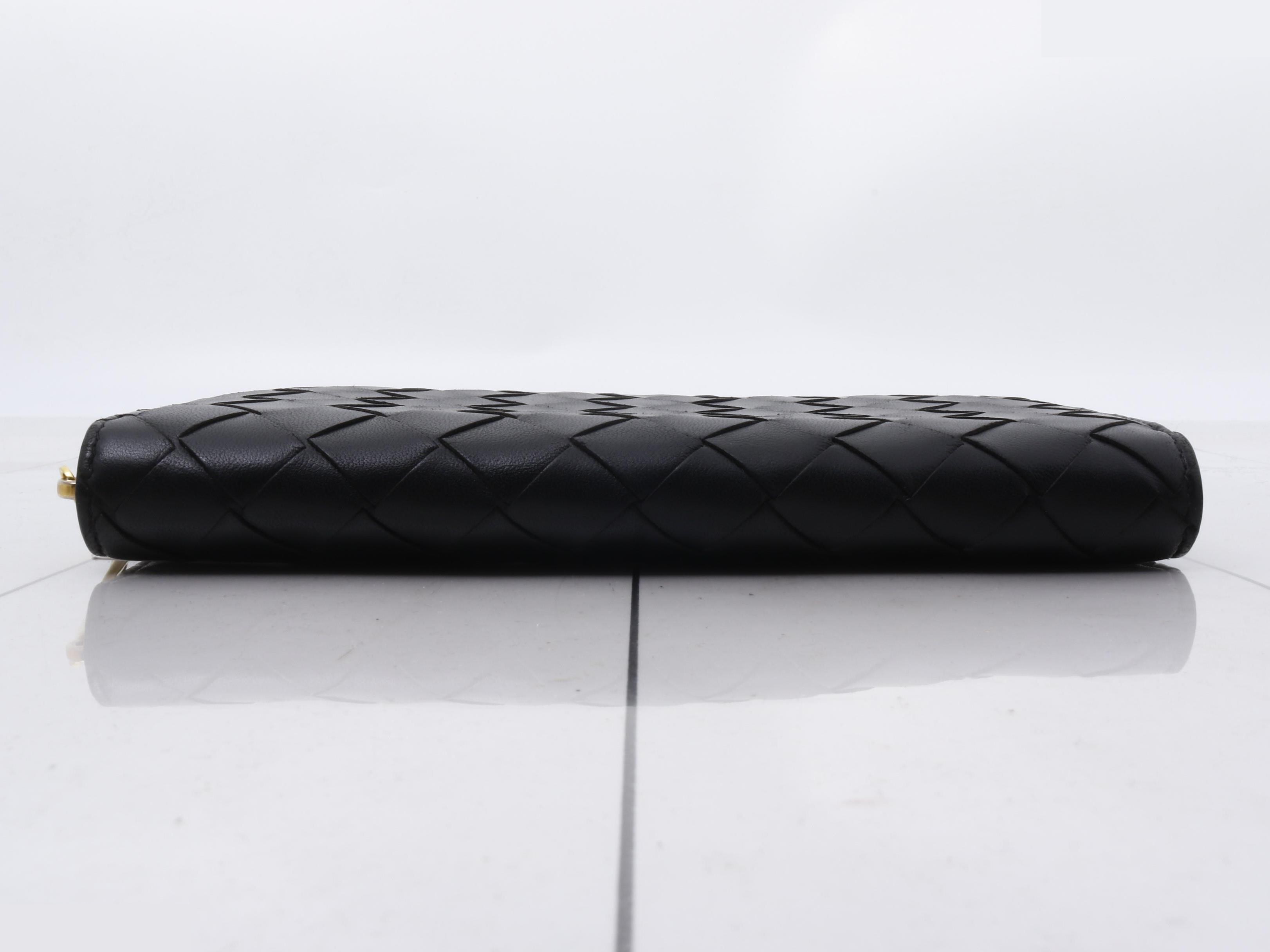 Intrecciato (bag) and wallet, black — view 3