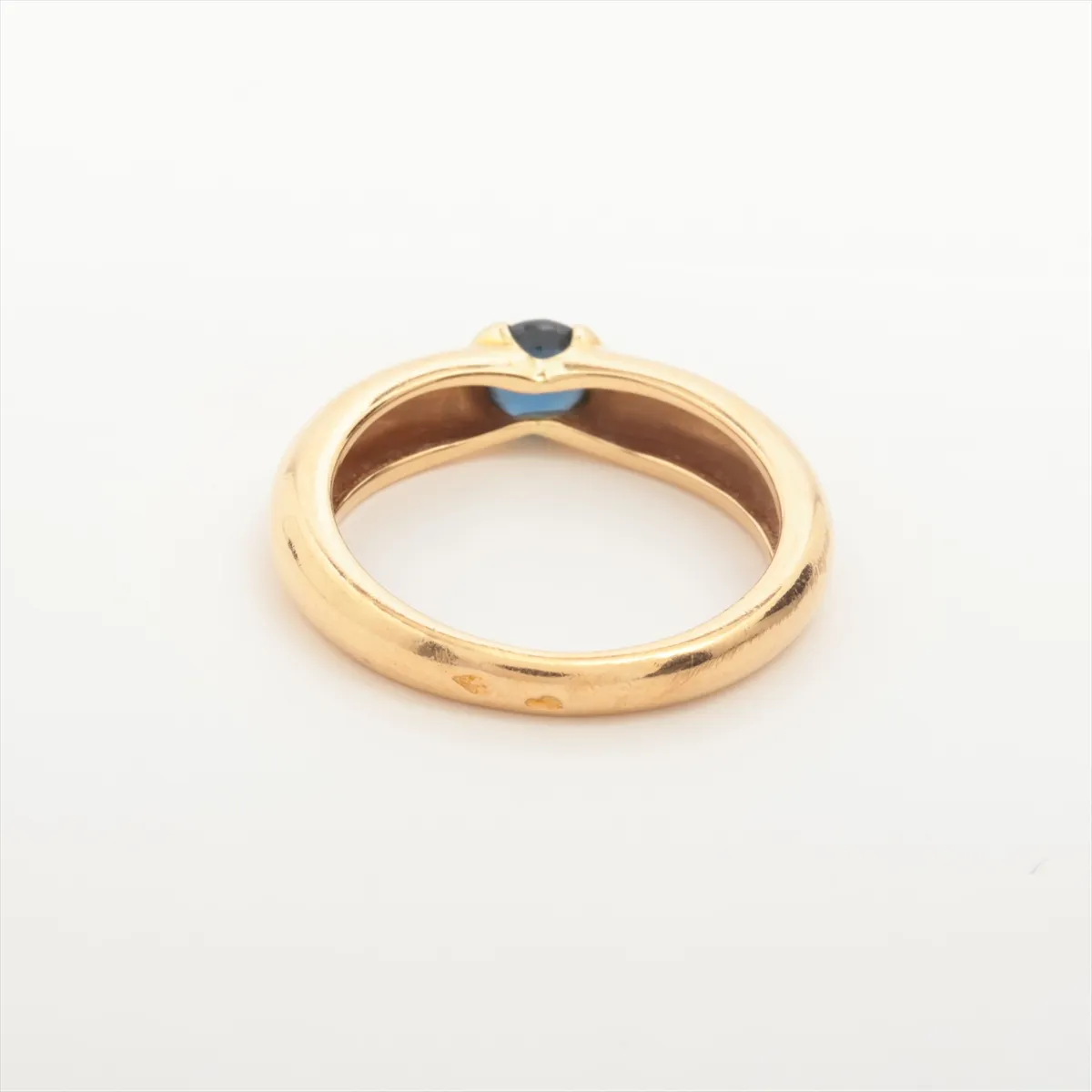 sapphire ring, 750 (yellow gold), 4.2g, size 53, D68380. Minor chips and — view 2