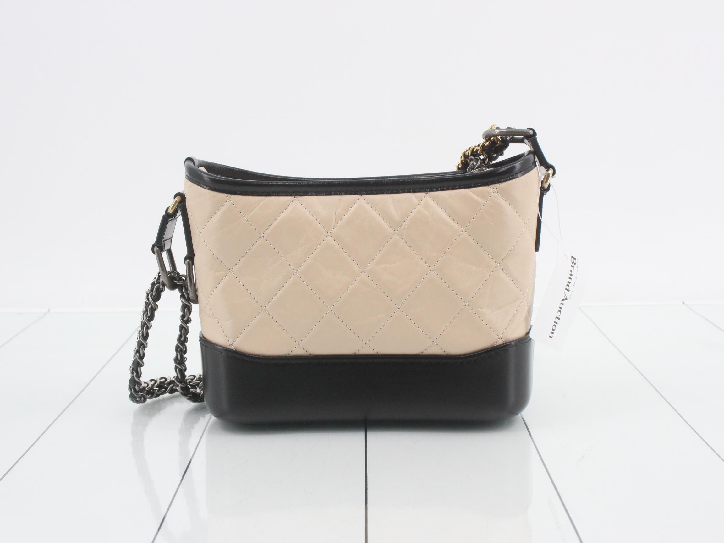 Gabrielle de Chanel Leather Chain Shoulder Bag, Bicolor — view 2
