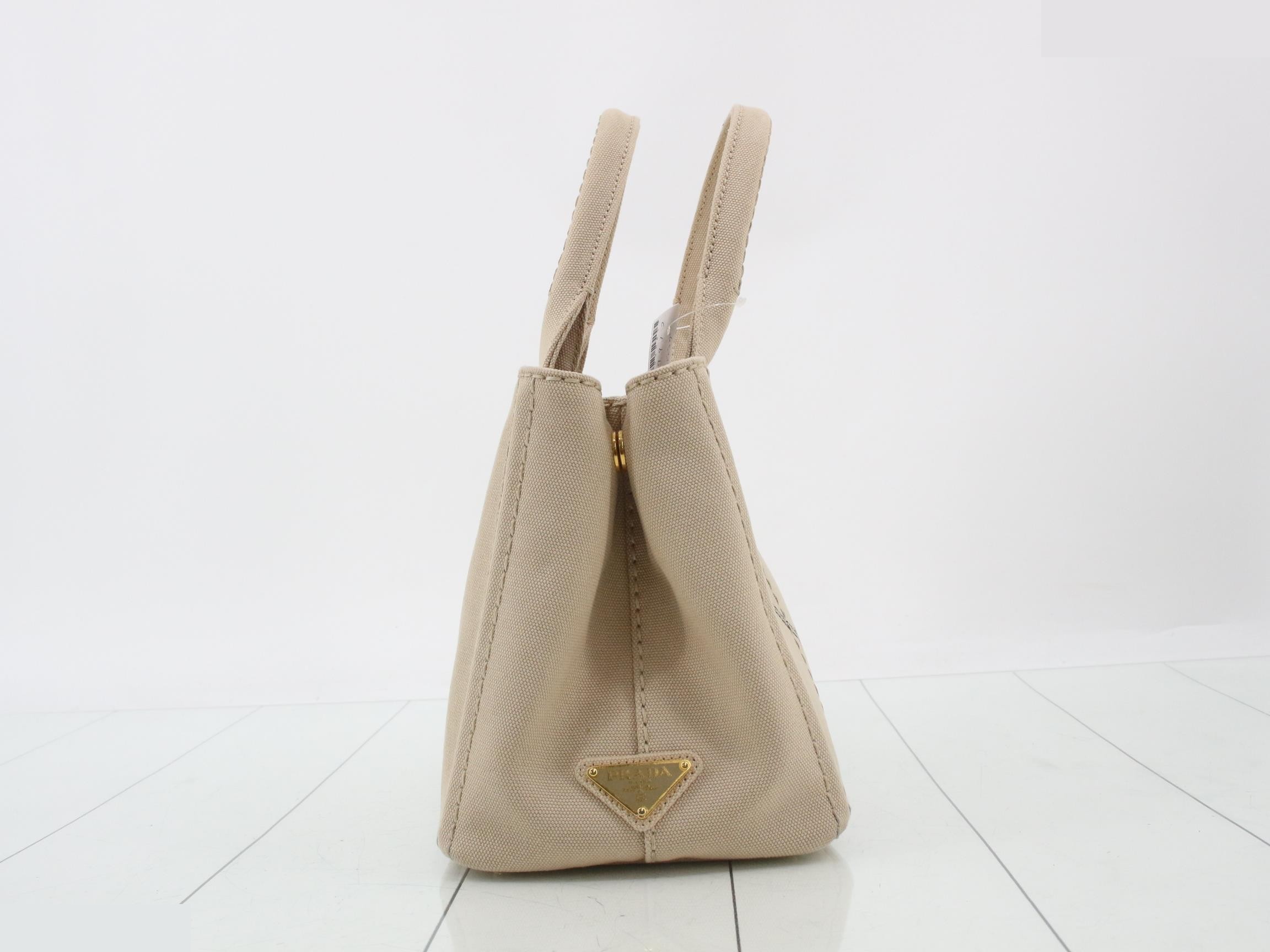 1BG439 Handbag Canapa Mini Canvas Beige — view 4