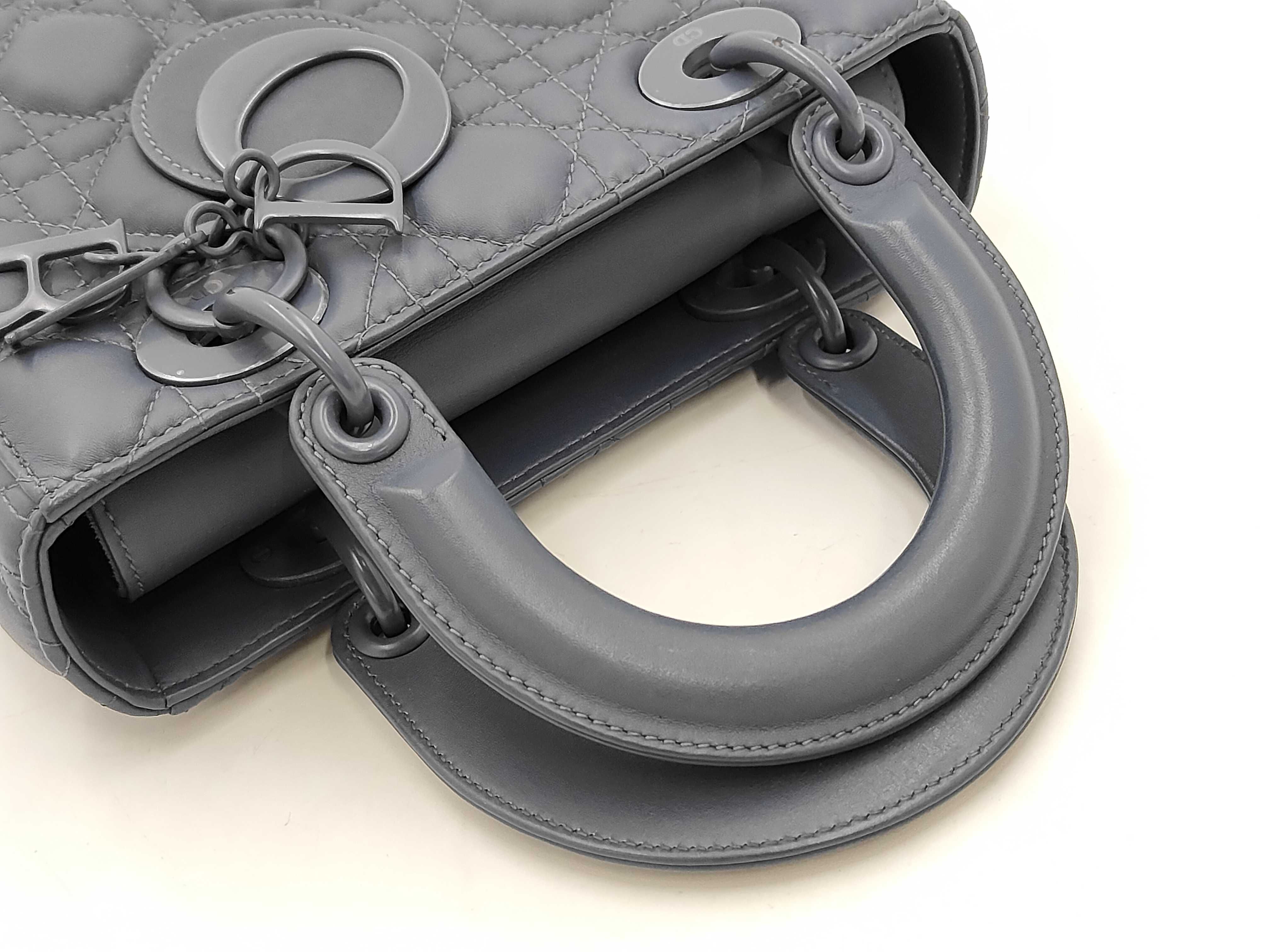 Lady Dior Mini Matte Navy Handbag — view 4
