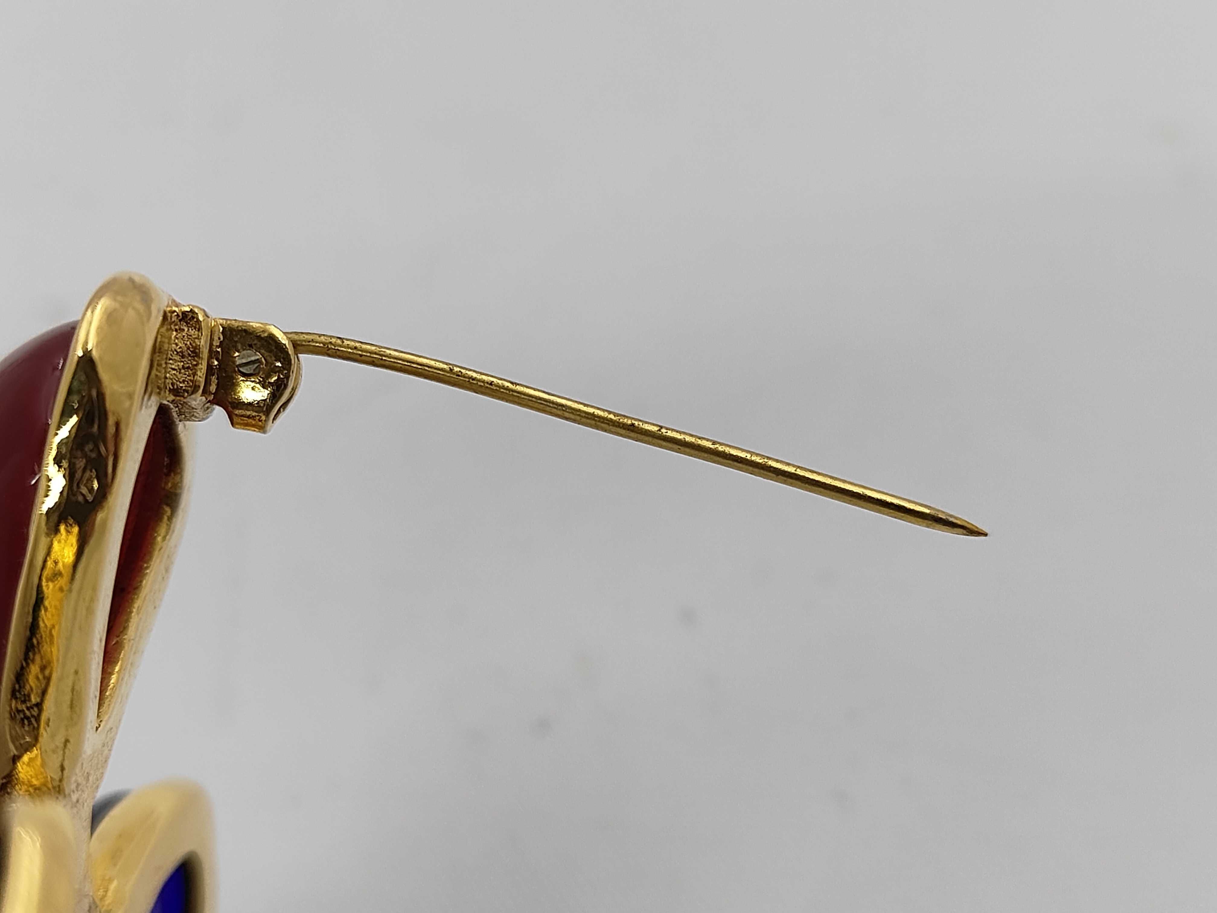 colored stone brooch — view 3