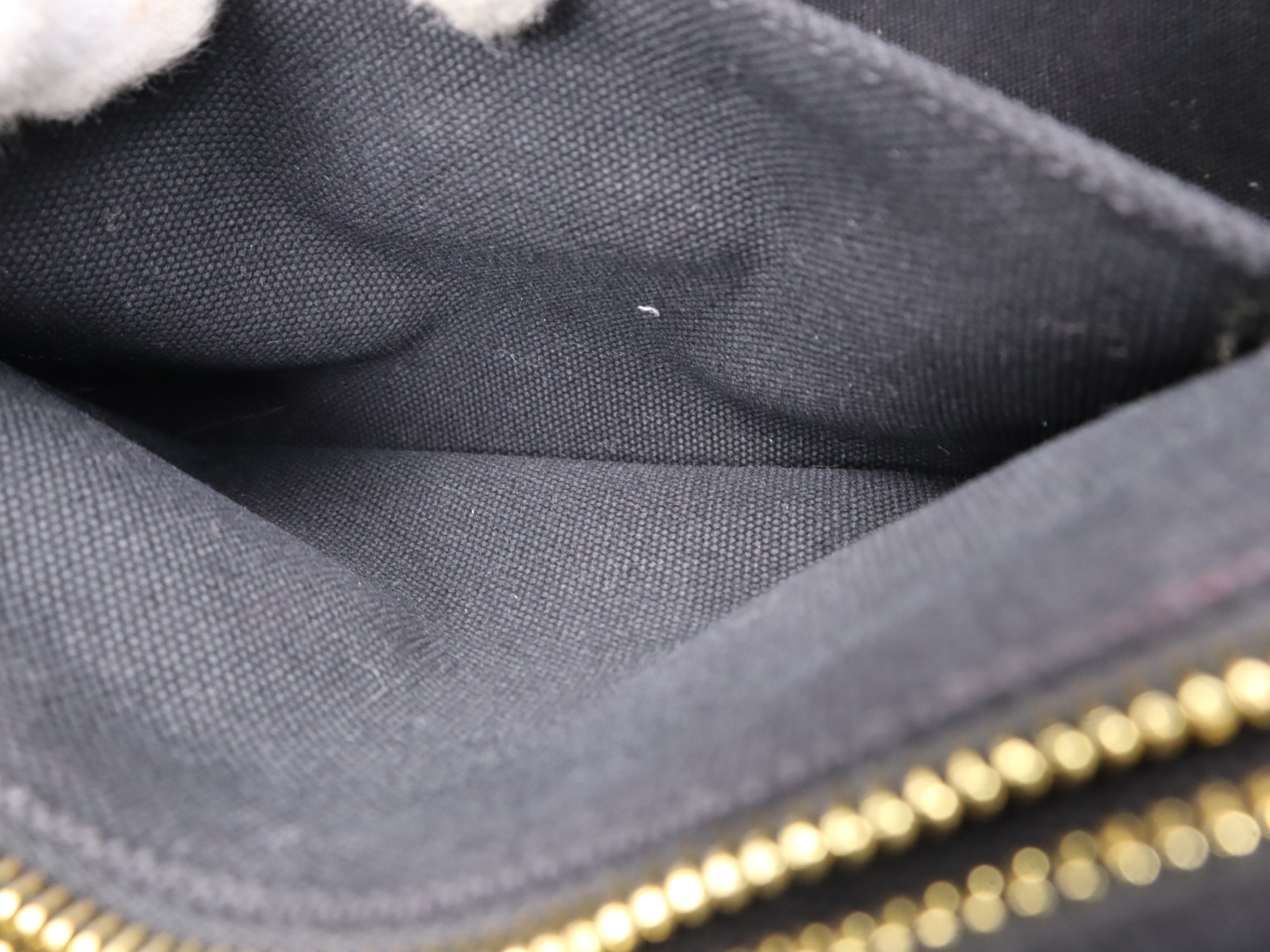 Denim Jewel Studded Canapa Tote Mini Black Gold Hardware with Shoulder Strap — view 12