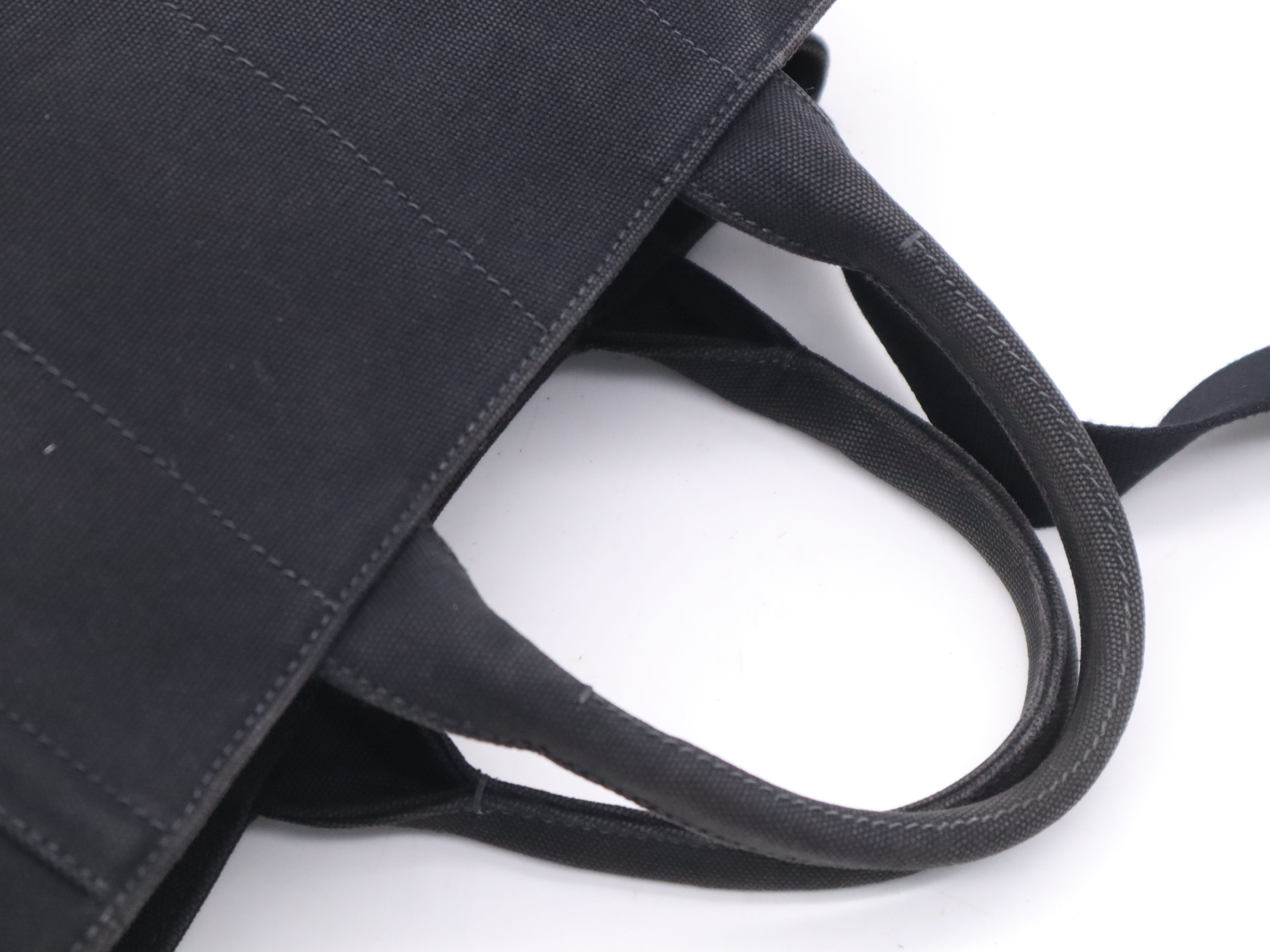 Denim Jewel Studded Canapa Tote Mini Black Gold Hardware with Shoulder Strap — view 6