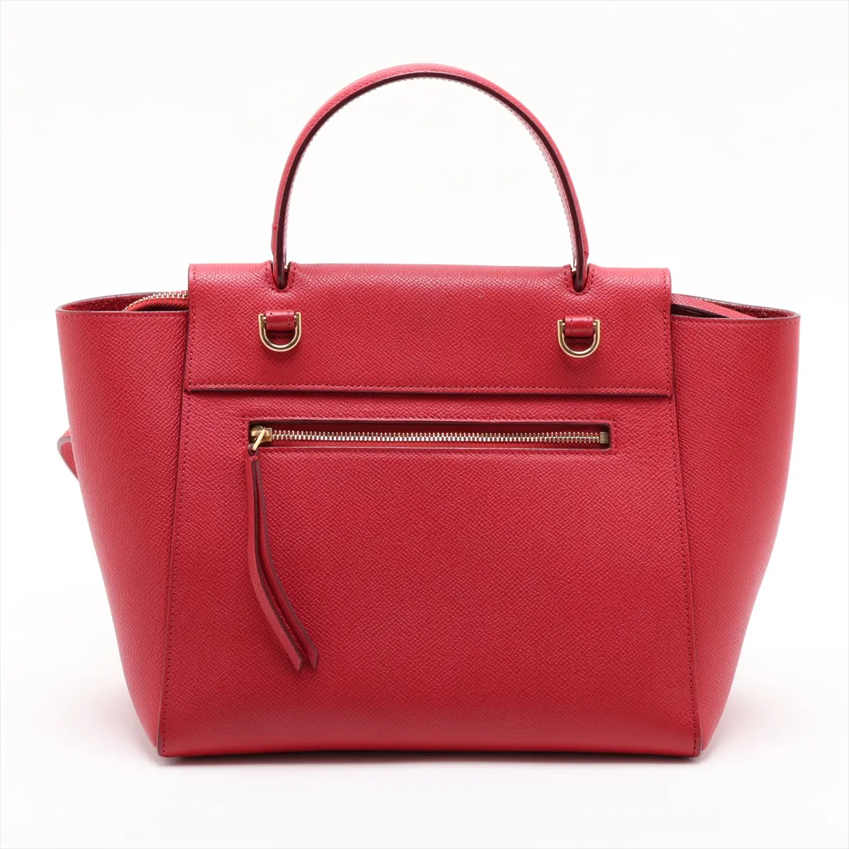 Belt Bag Micro Leather 2-Way Handbag Red — view 2
