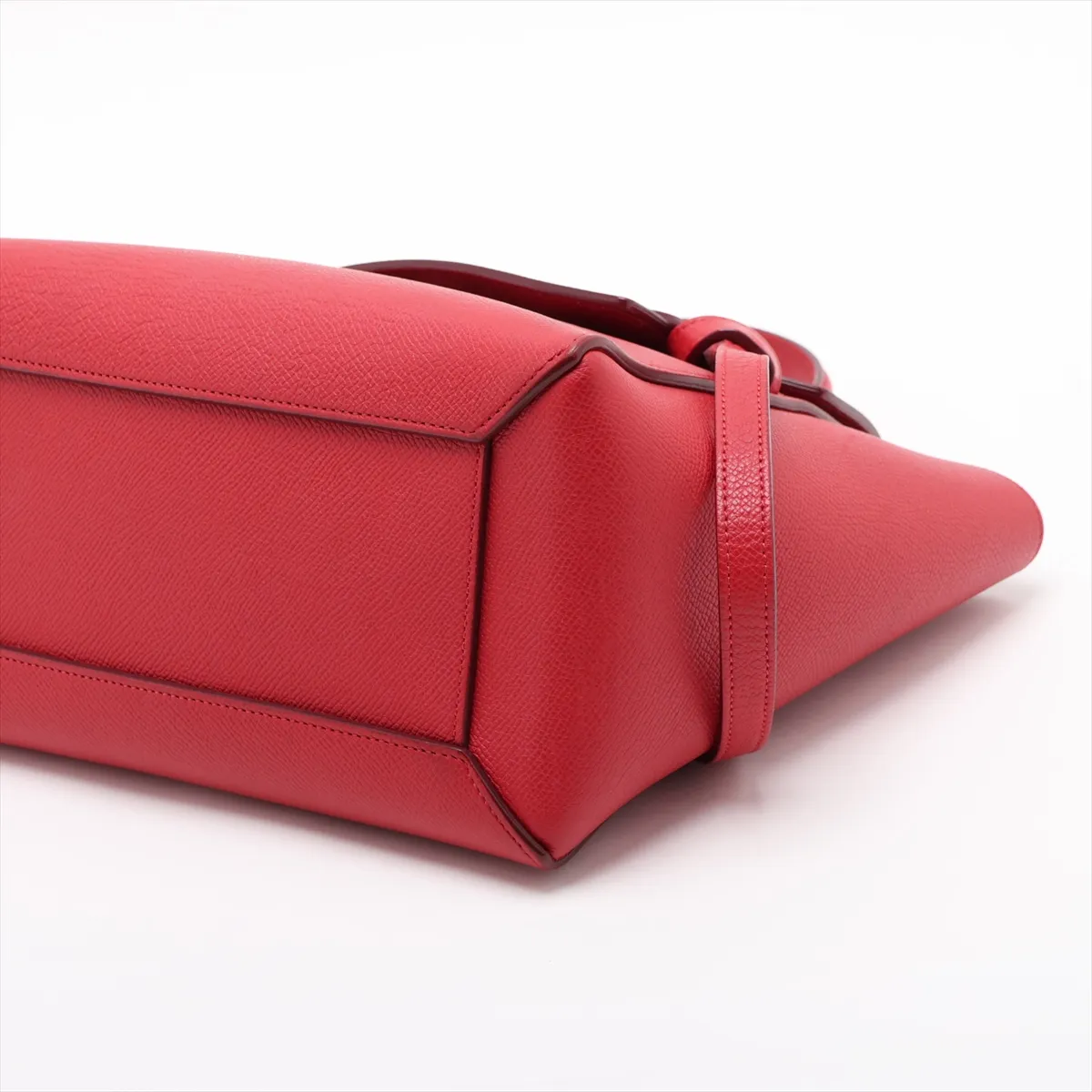 Belt Bag Micro Leather 2-Way Handbag Red — view 3